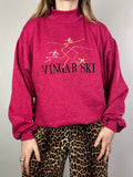 Skiing Pink 90's Sweater Size S