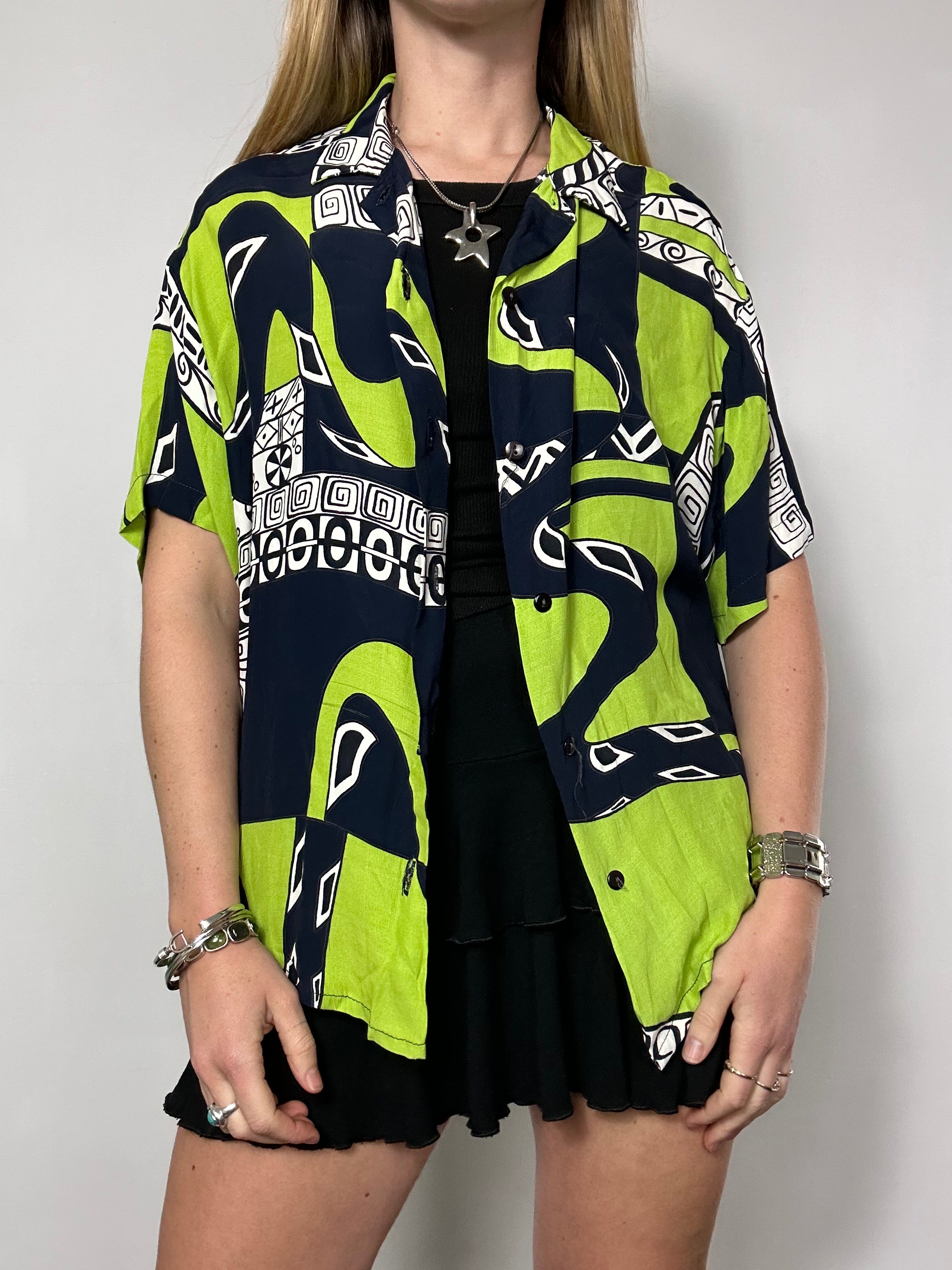 Navy And Green 80's Size 12