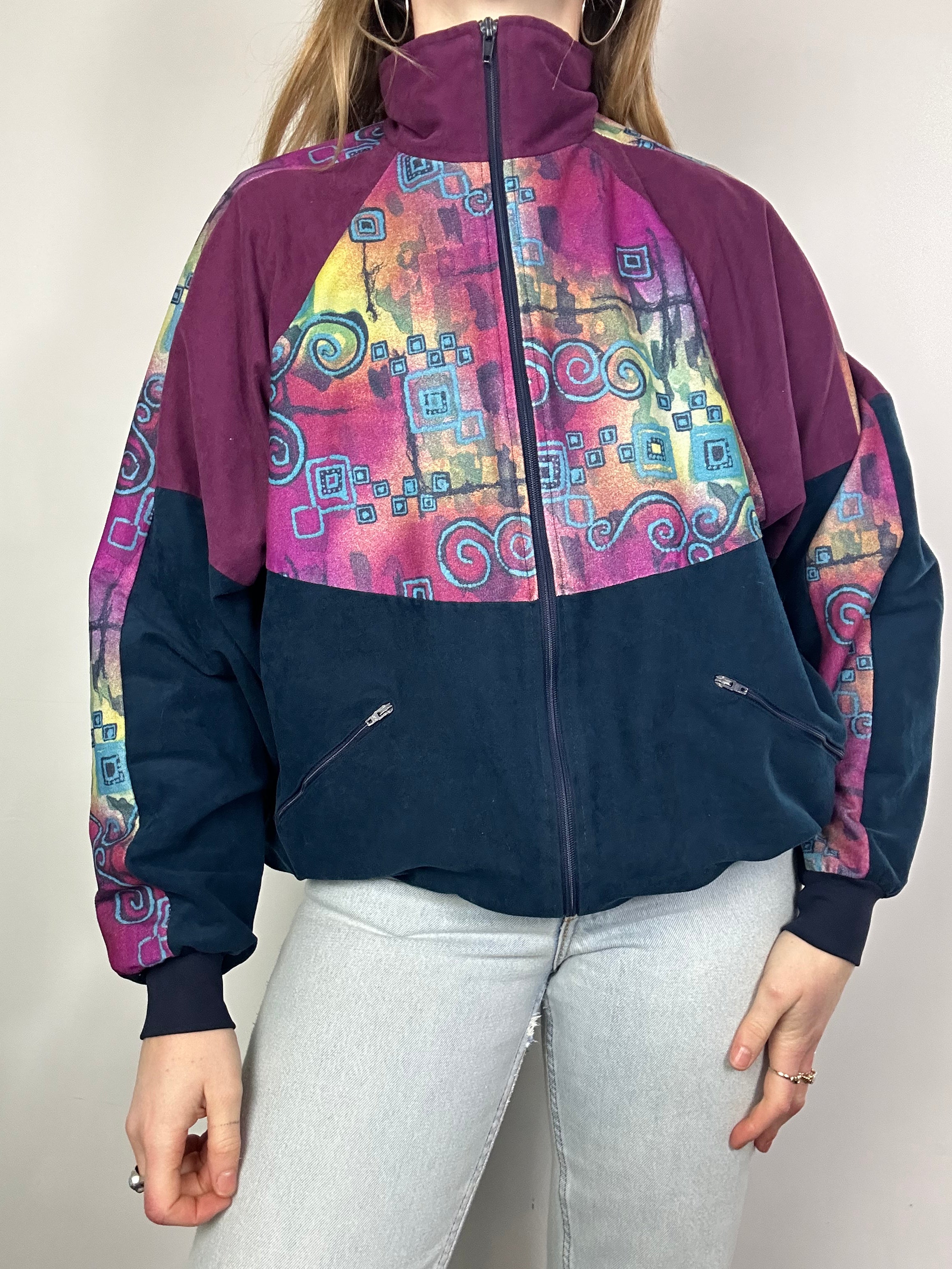 Swirl Track Jacket 80's Size 10