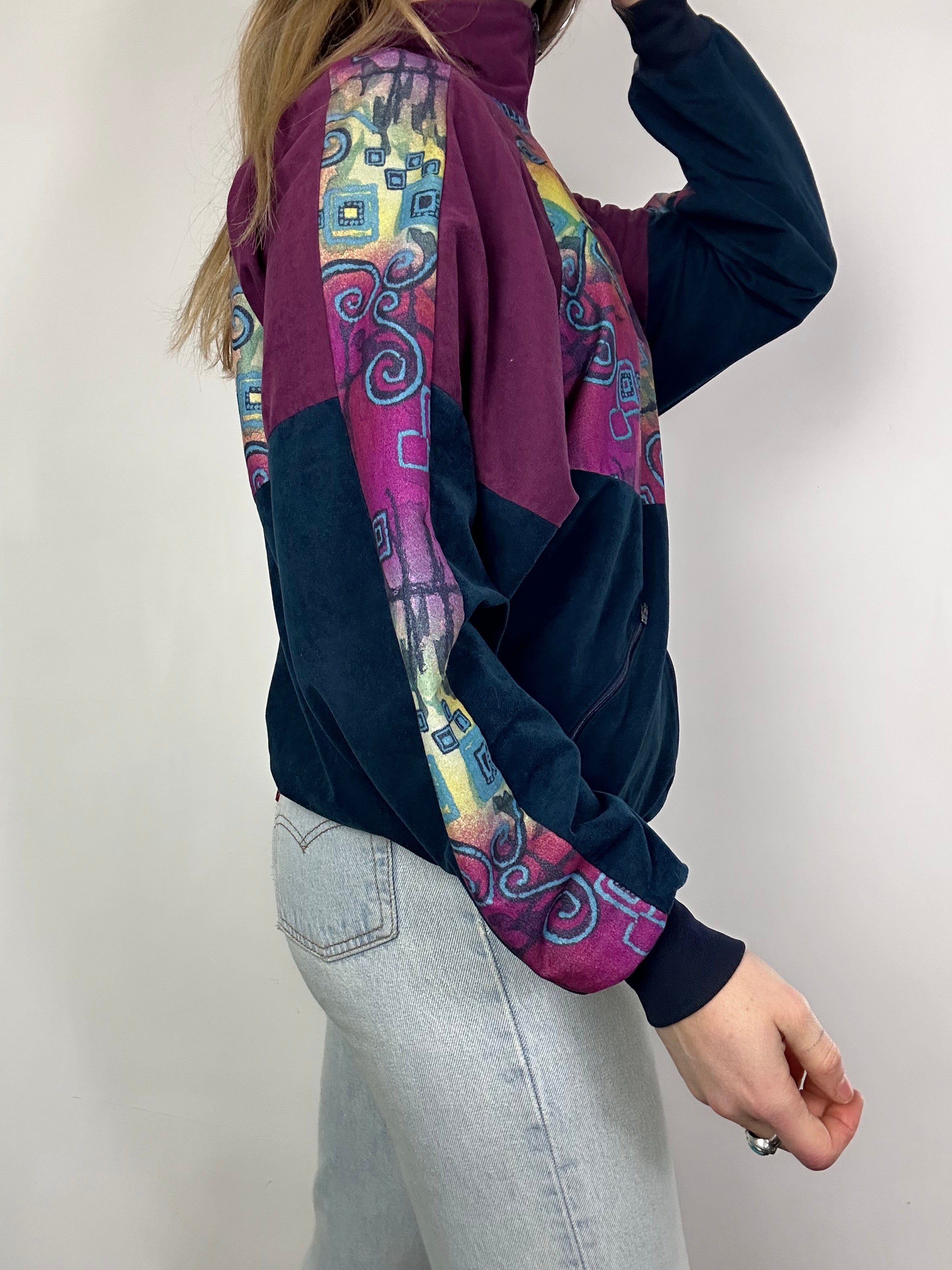 Swirl Track Jacket 80's Size 10
