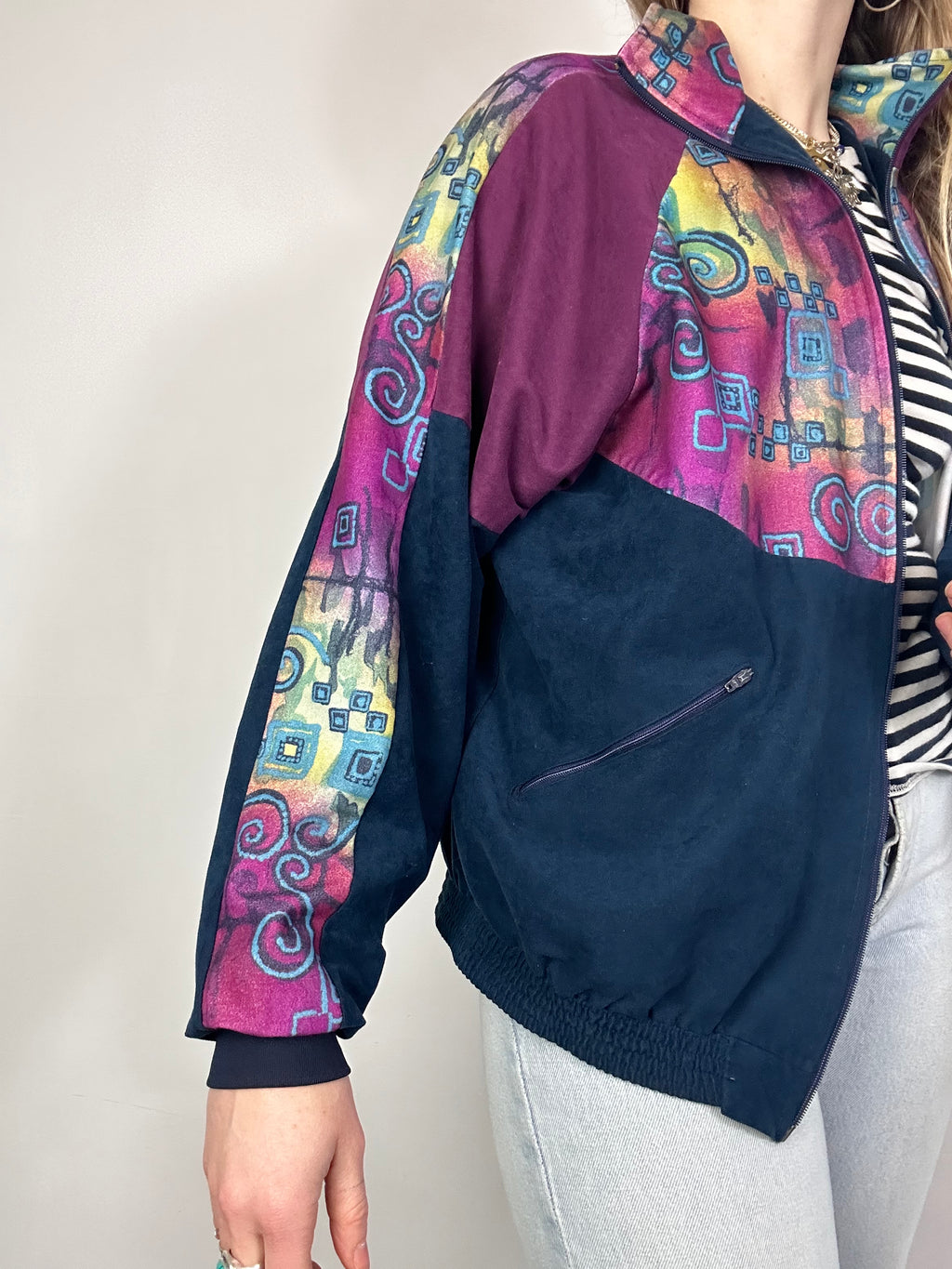 Swirl Track Jacket 80's Size 10