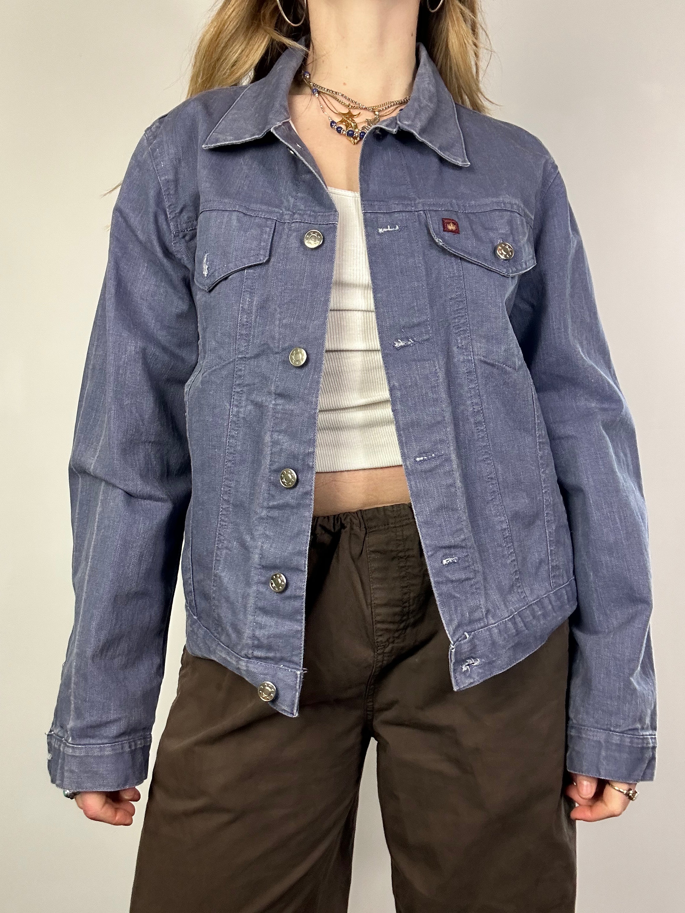Purple Denim Jacket Size 10