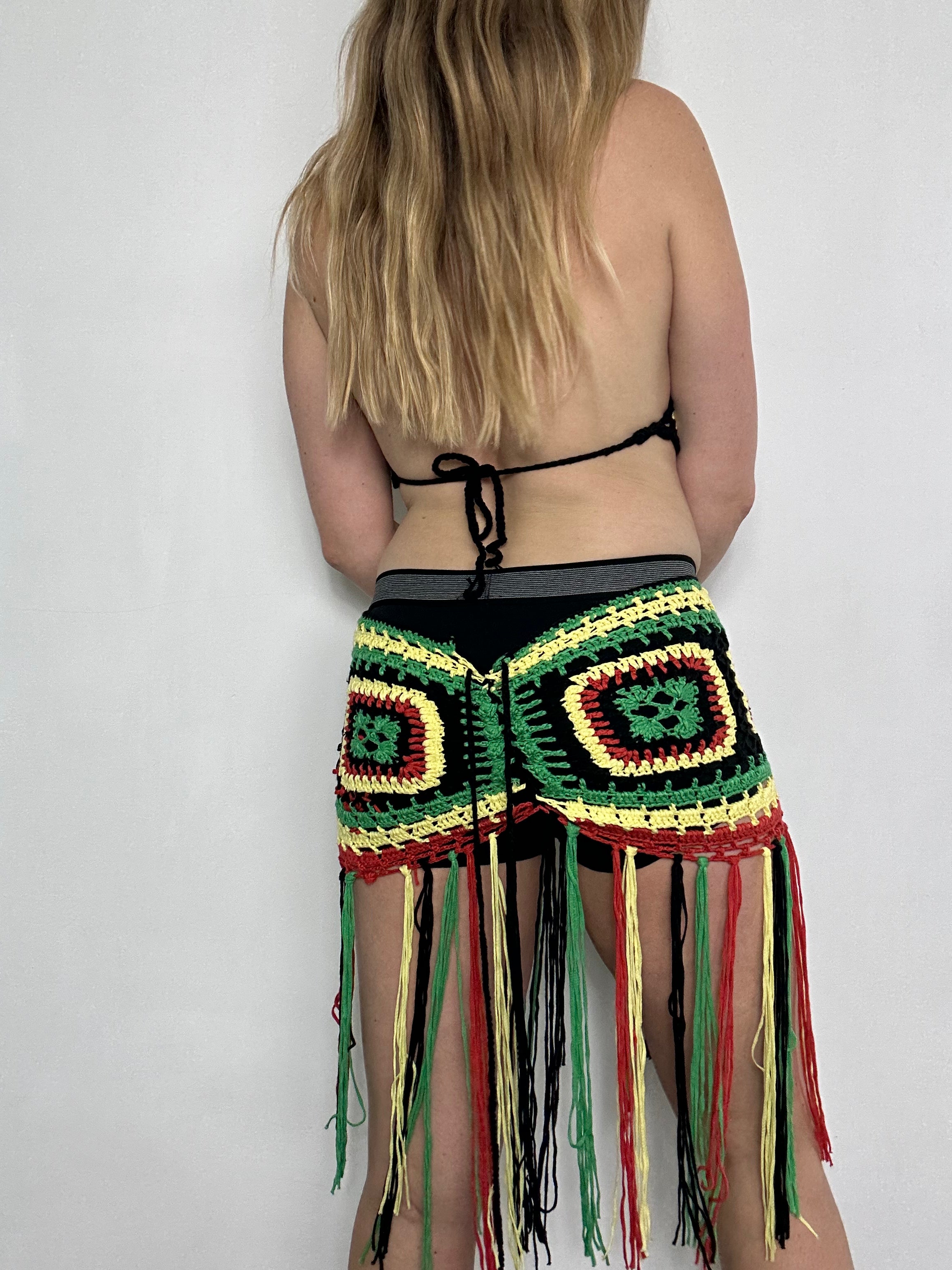 crochet Fringed Dress Size 8/10