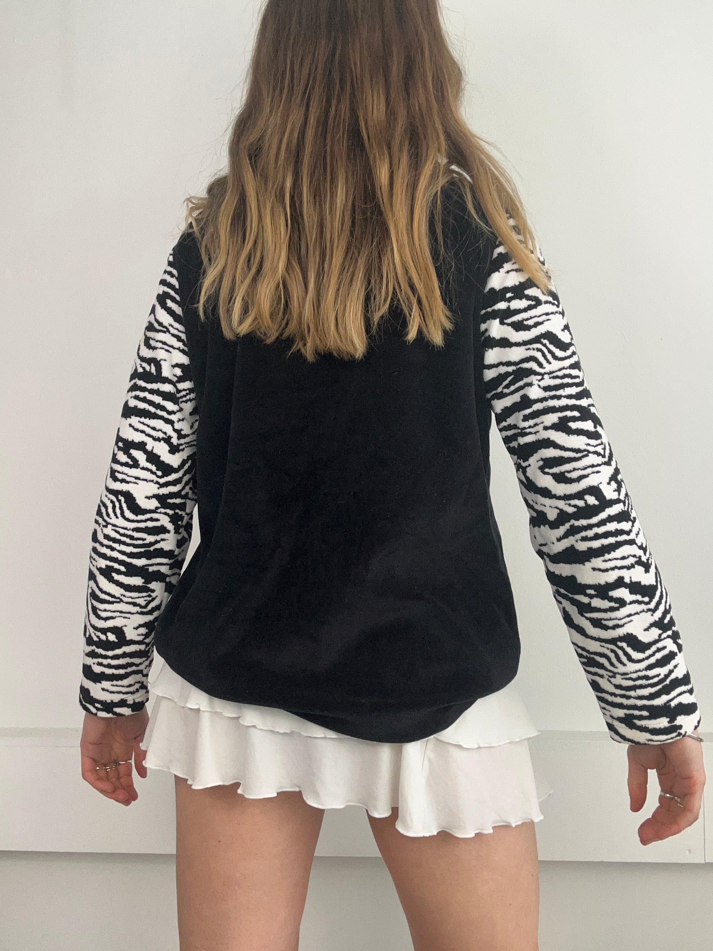 Velour Zebra track Jacket Size 10