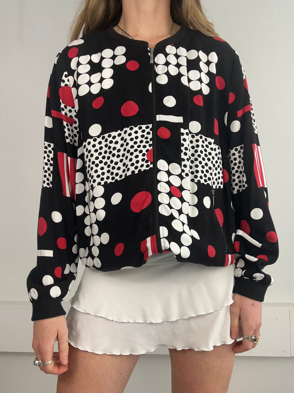Polkadot Light Bomber Jacket Size 10