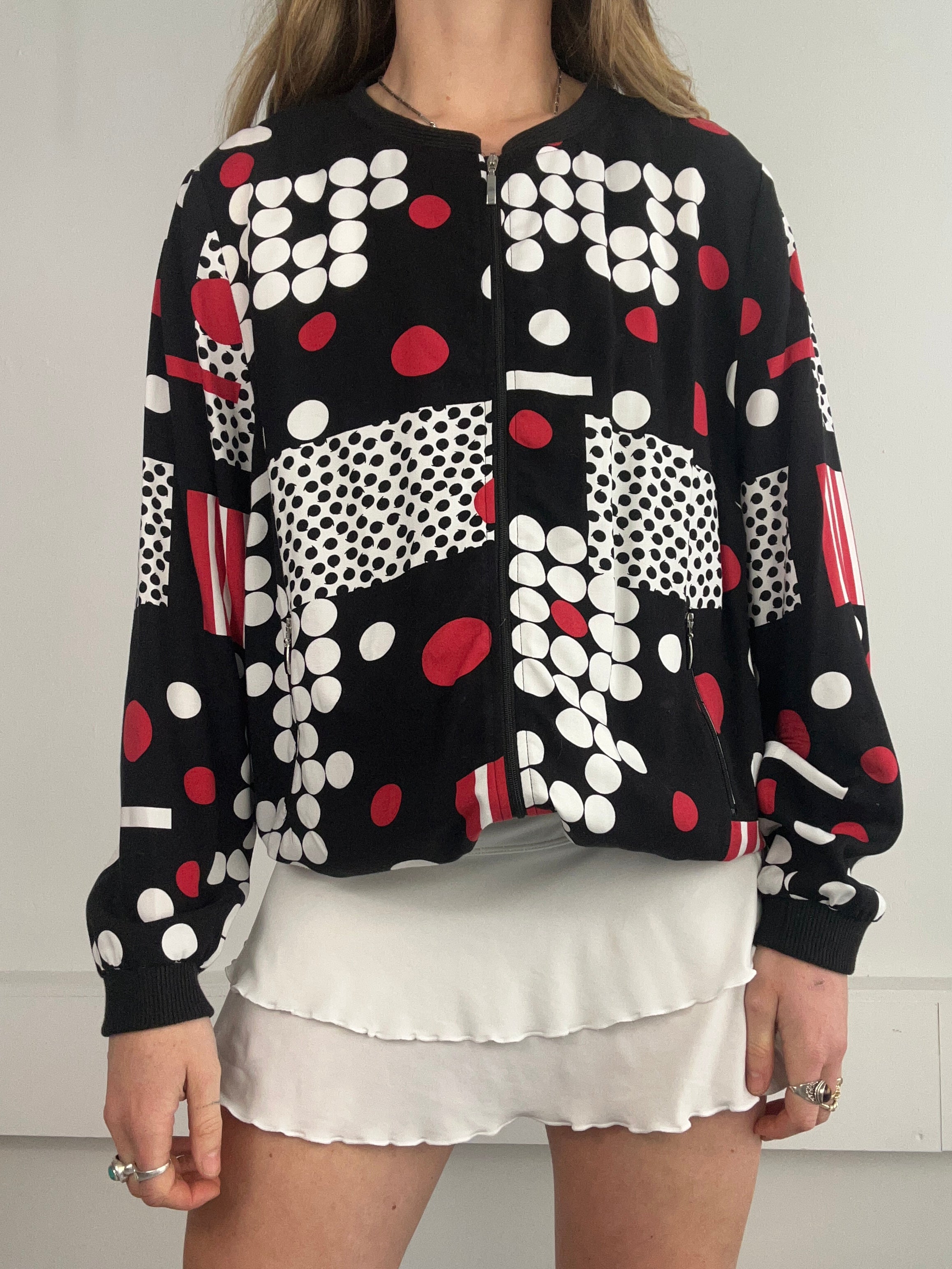 Polkadot Light Bomber Jacket Size 10