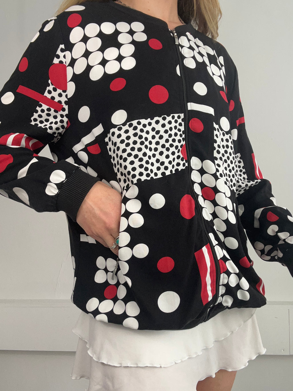 Polkadot Light Bomber Jacket Size 10
