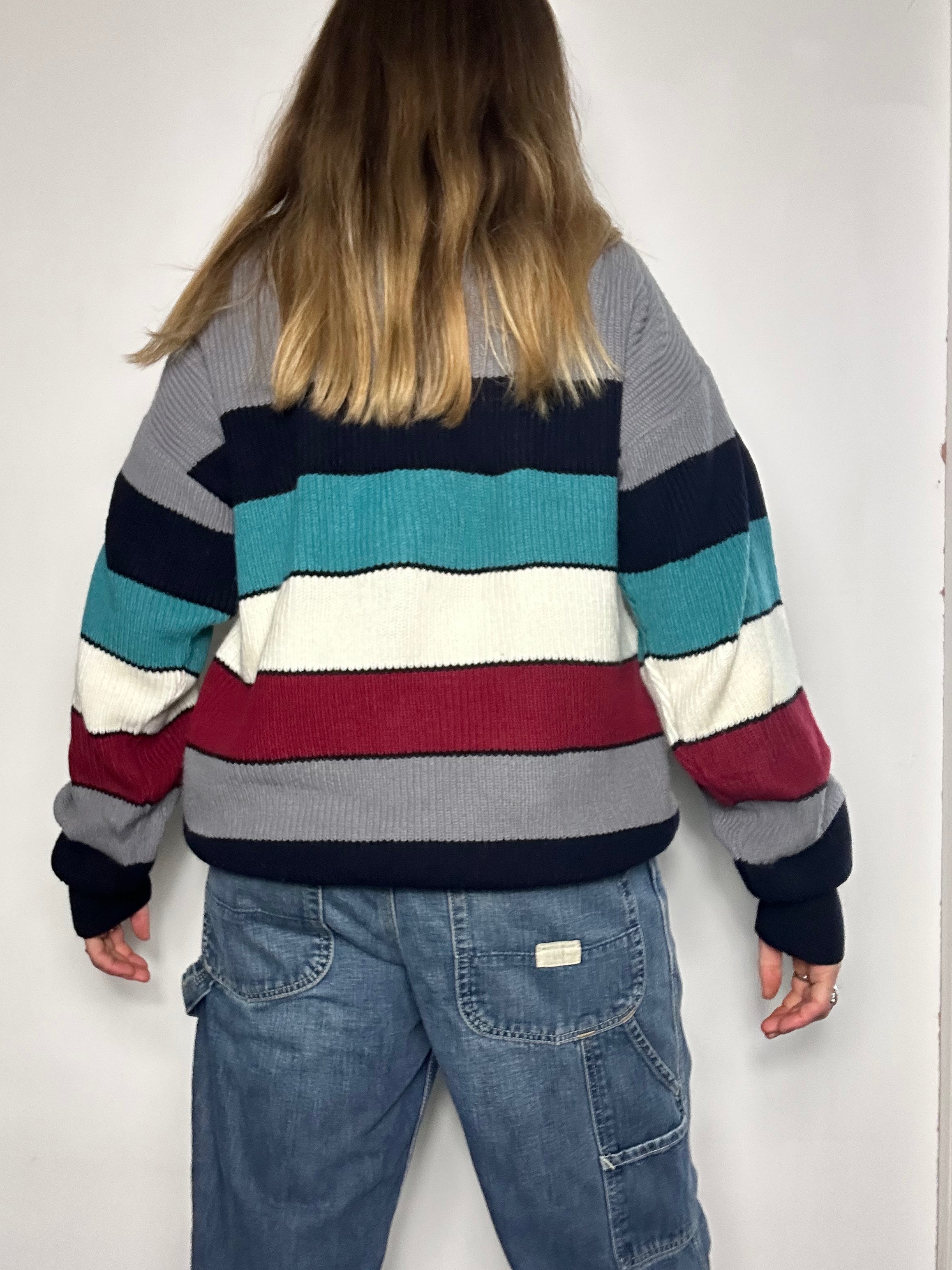 Striped Knitted Sweater Size M