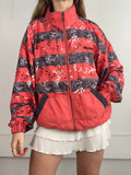 Striped 90's Reebok Coral Jacket Size M/L