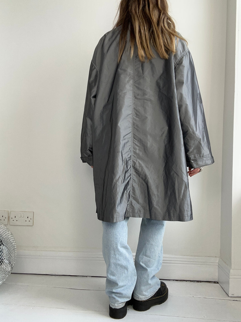Silver Duster Coat Size 16/18