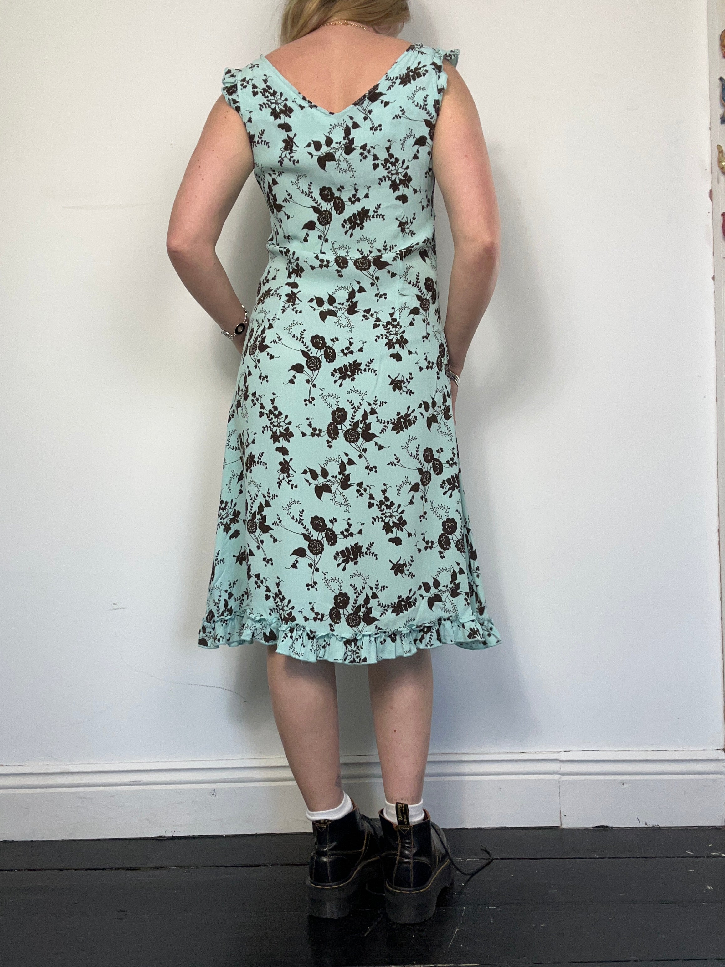 Mint 90's Floral Midi Dress Size 10