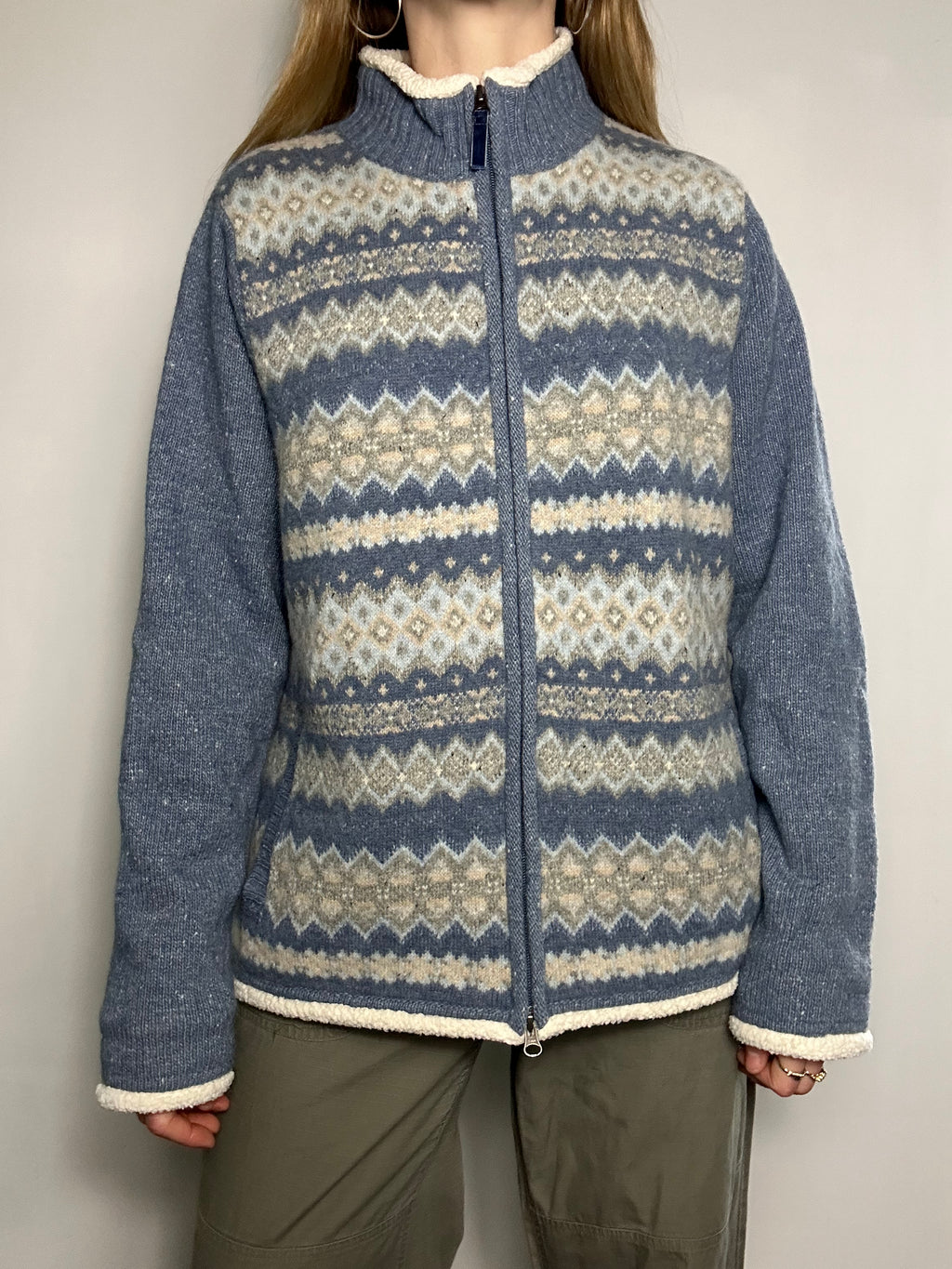 Sherling Lined Cardi Size L