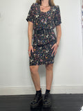 80's Floral Dress Size 8