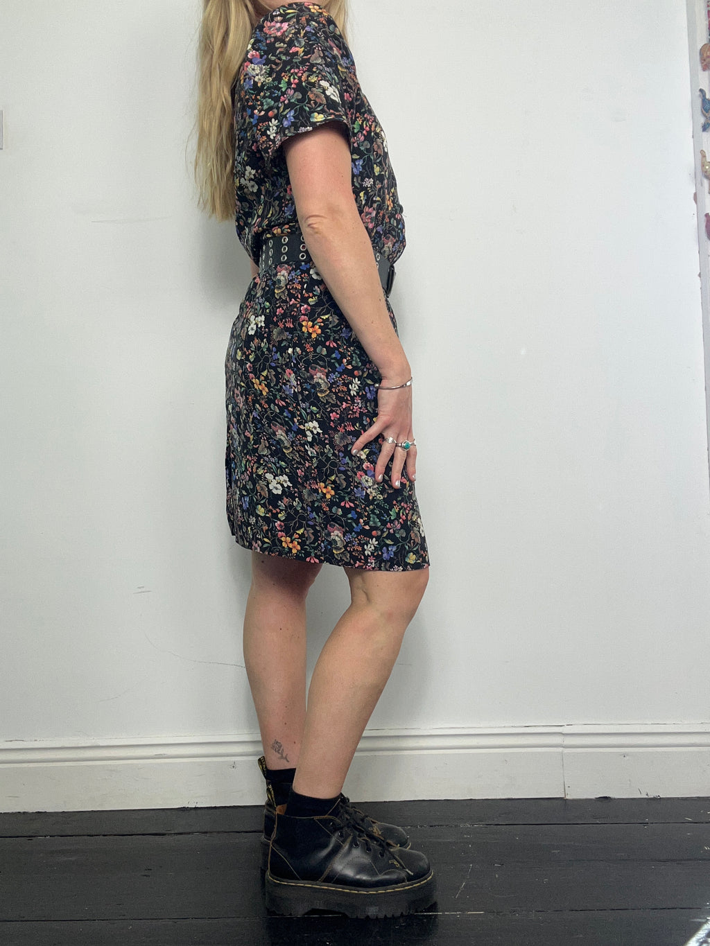 80's Floral Dress Size 8