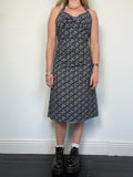 Navy Halter Floral Sun Dress Size 6