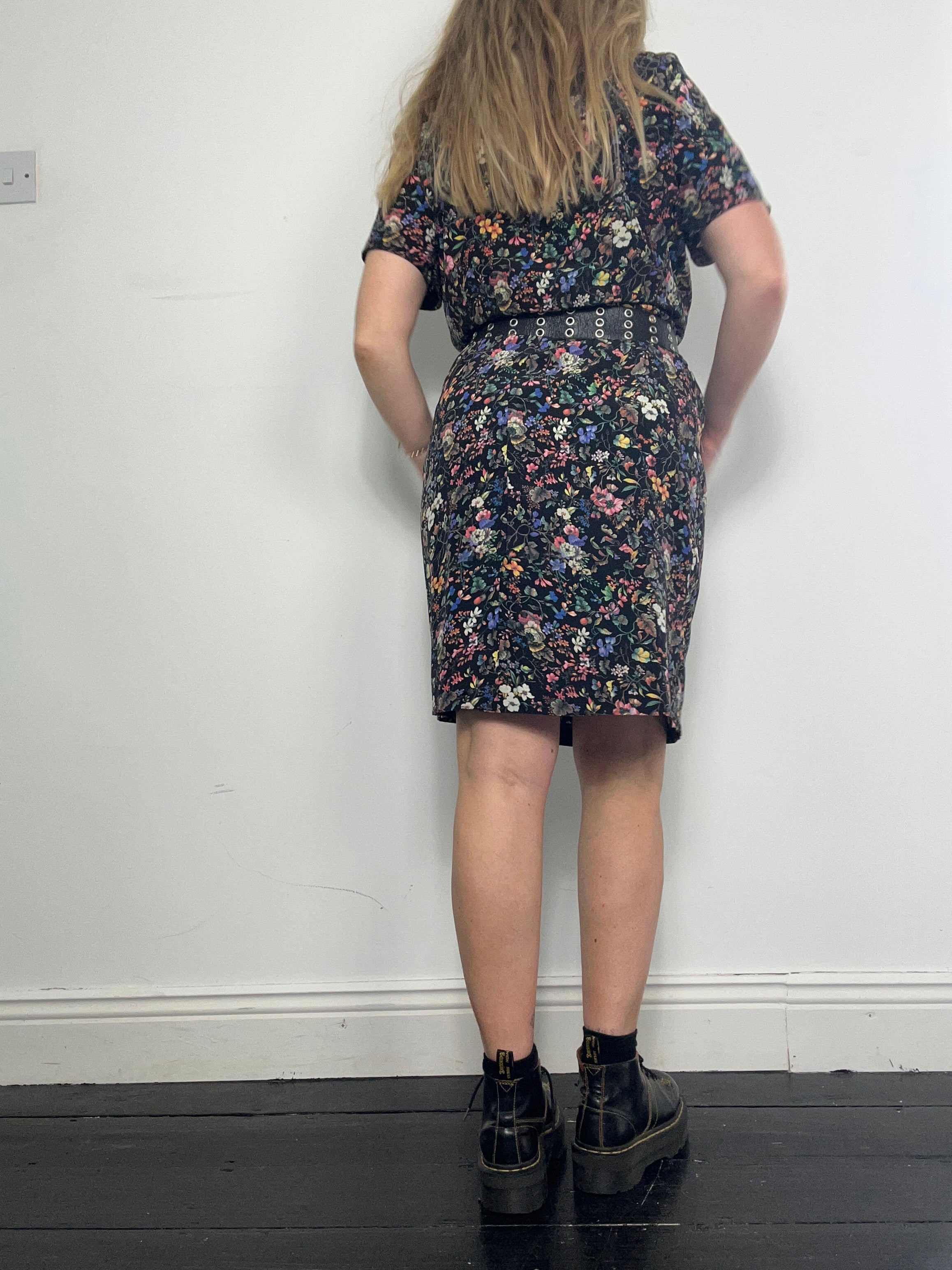 80's Floral Dress Size 8