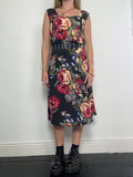 90's Floral midi Dress Size 10