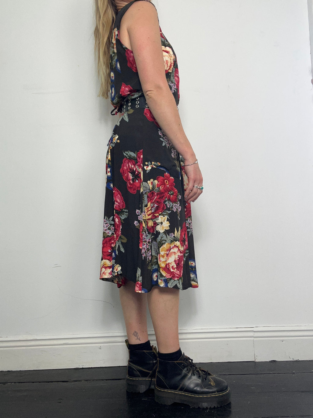 90's Floral midi Dress Size 10