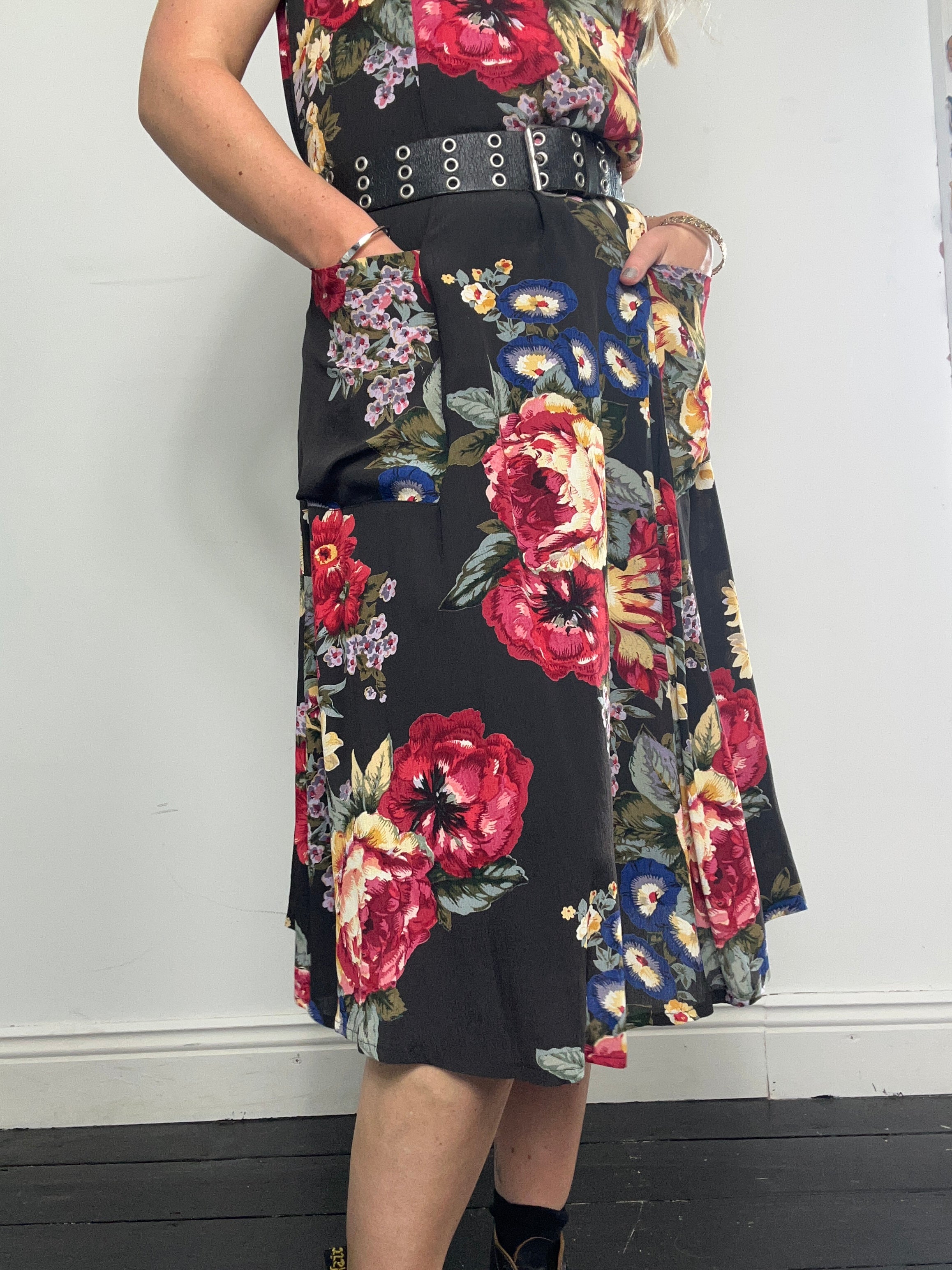 90's Floral midi Dress Size 10