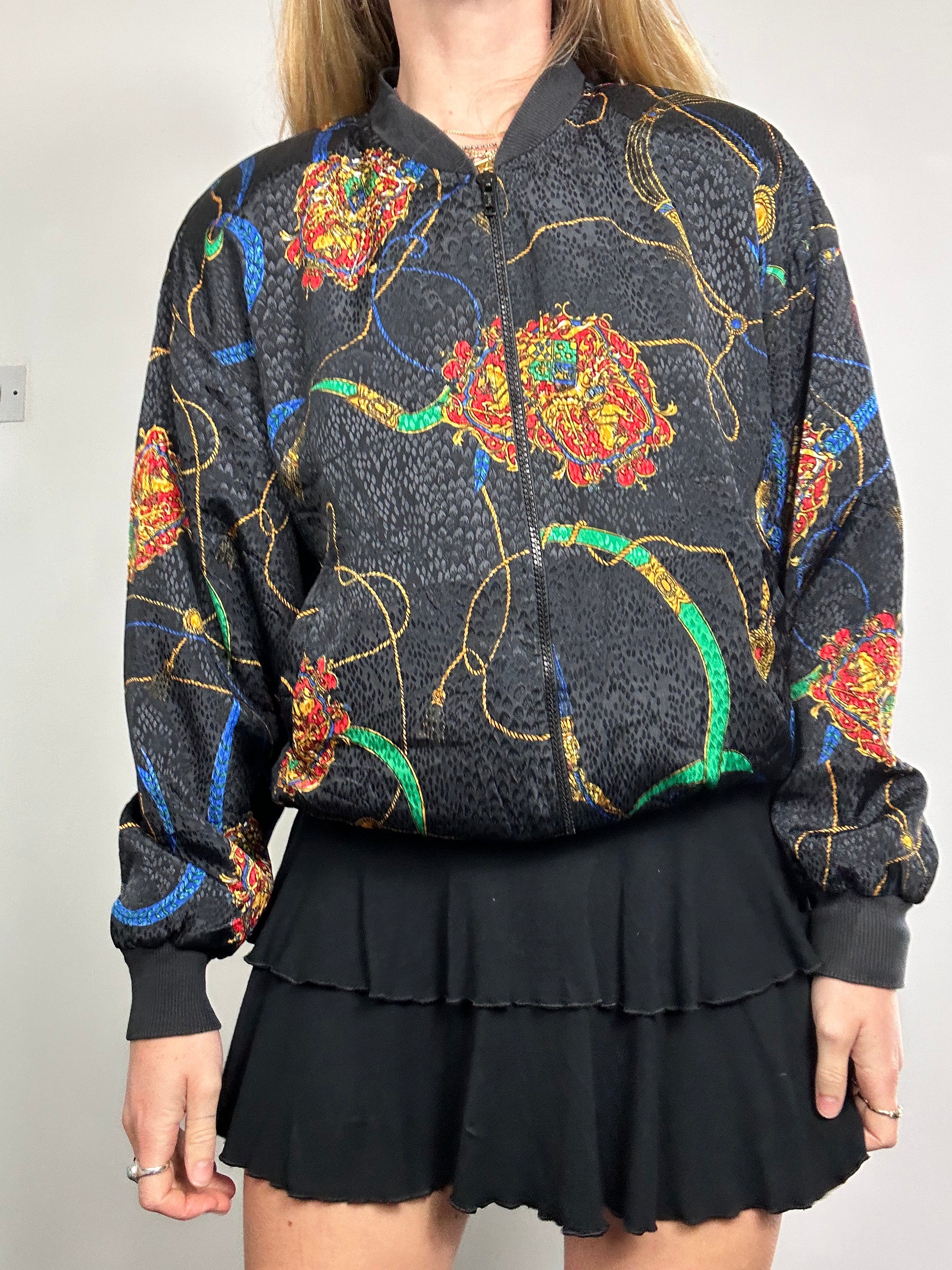 Silky 80's Bomber Jacket Size 10