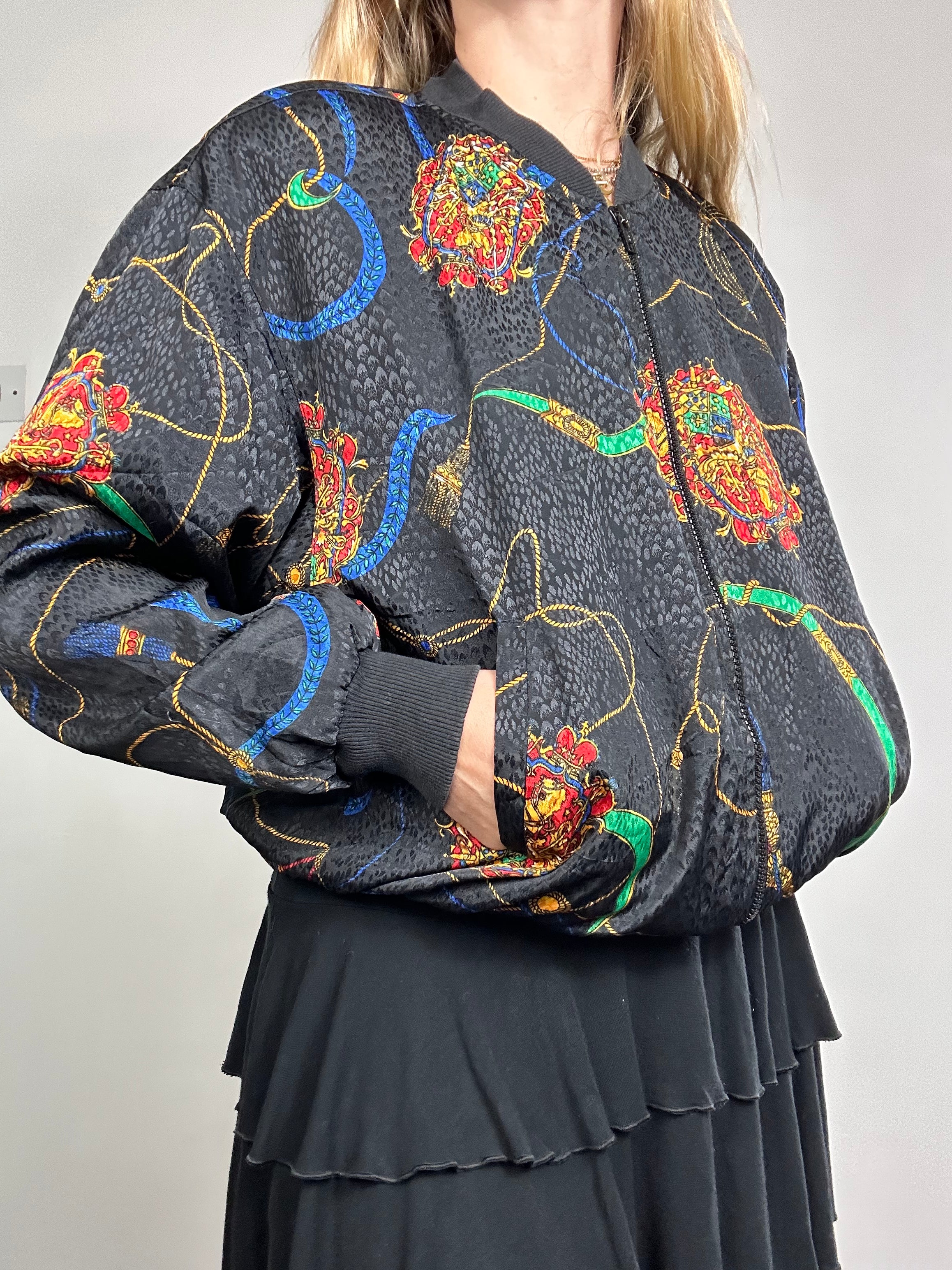 Silky 80's Bomber Jacket Size 10