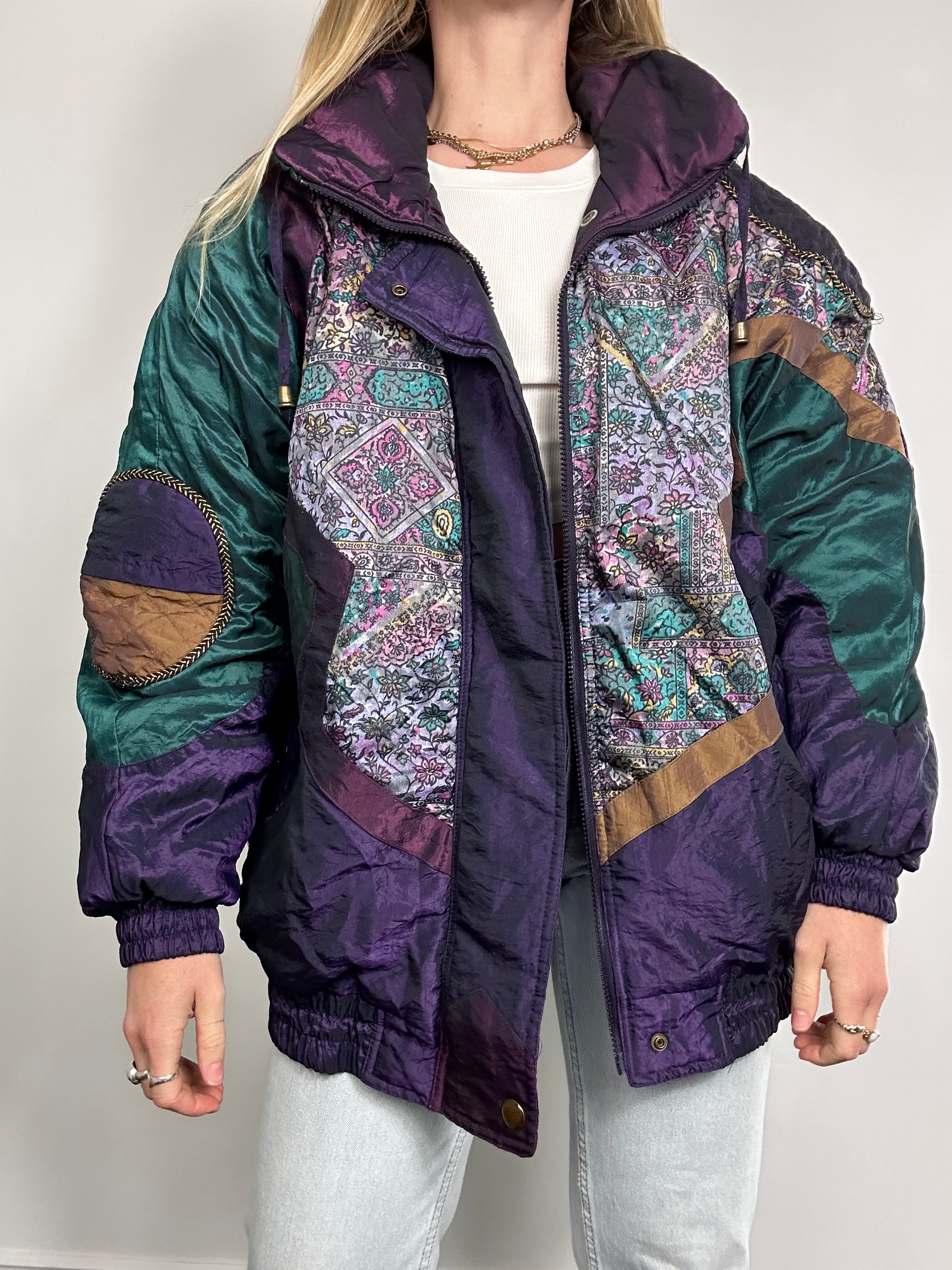 Purple Irredecent Bomber Jacket Size M