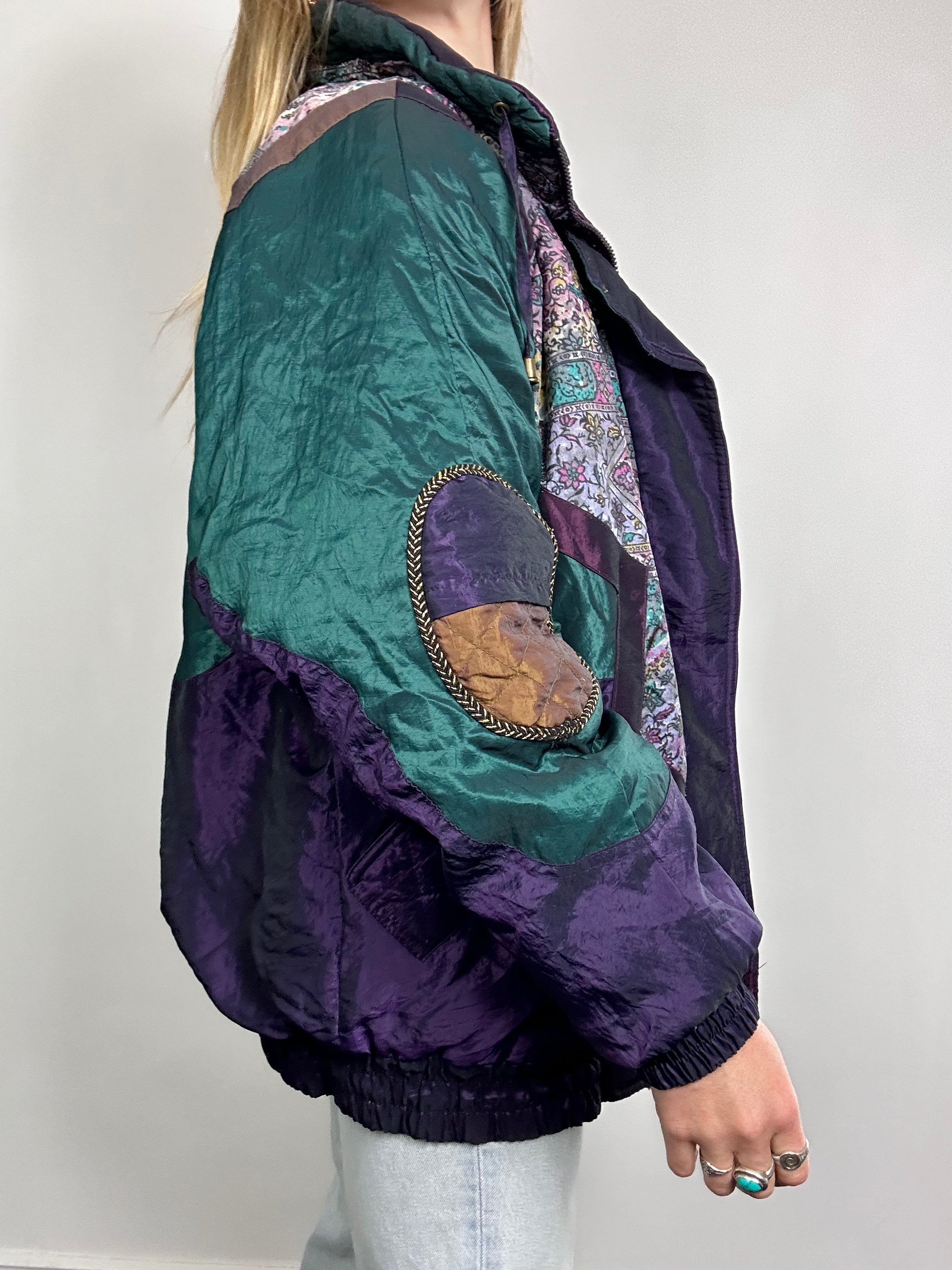 Purple Irredecent Bomber Jacket Size M