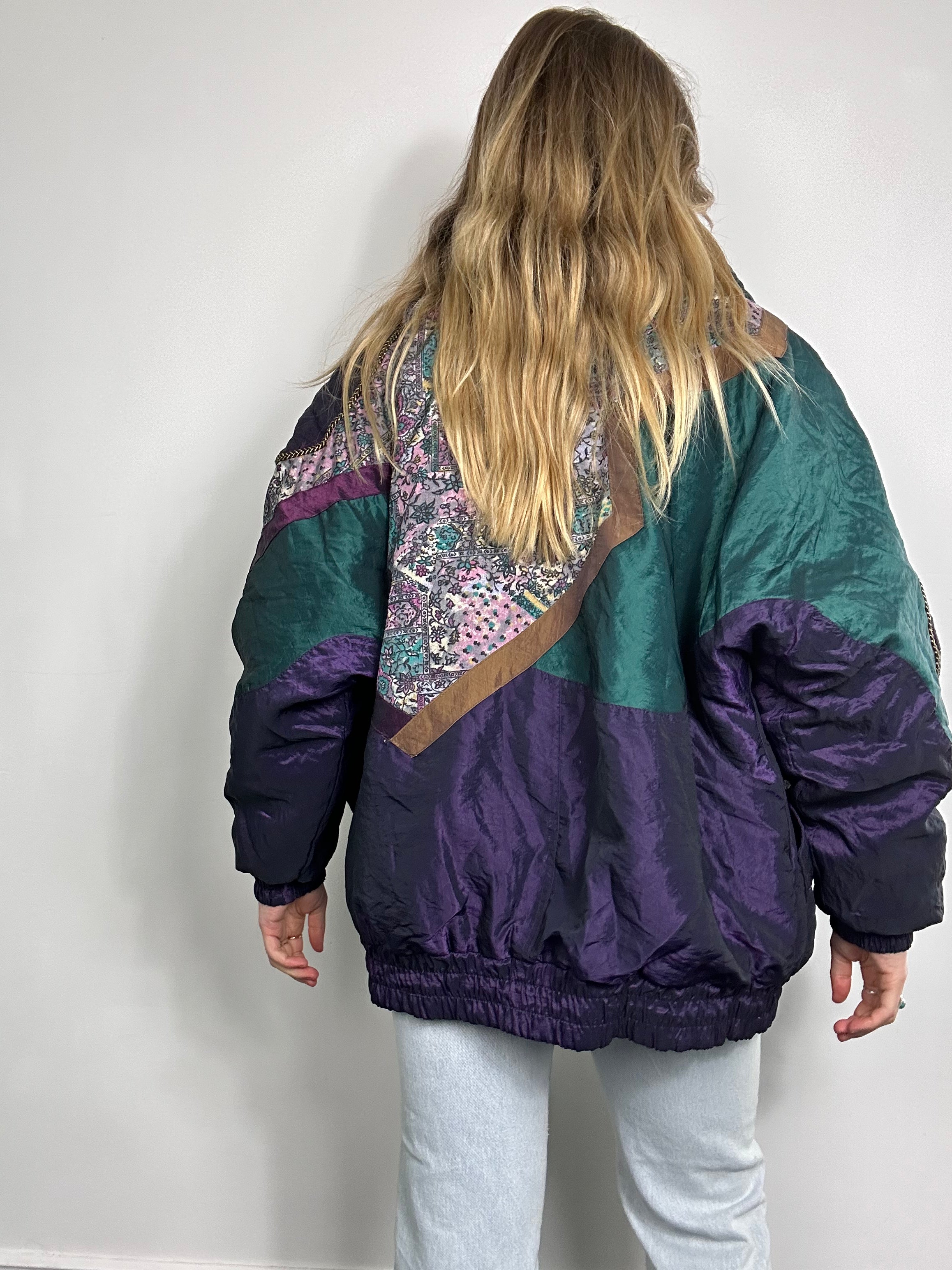 Purple Irredecent Bomber Jacket Size M