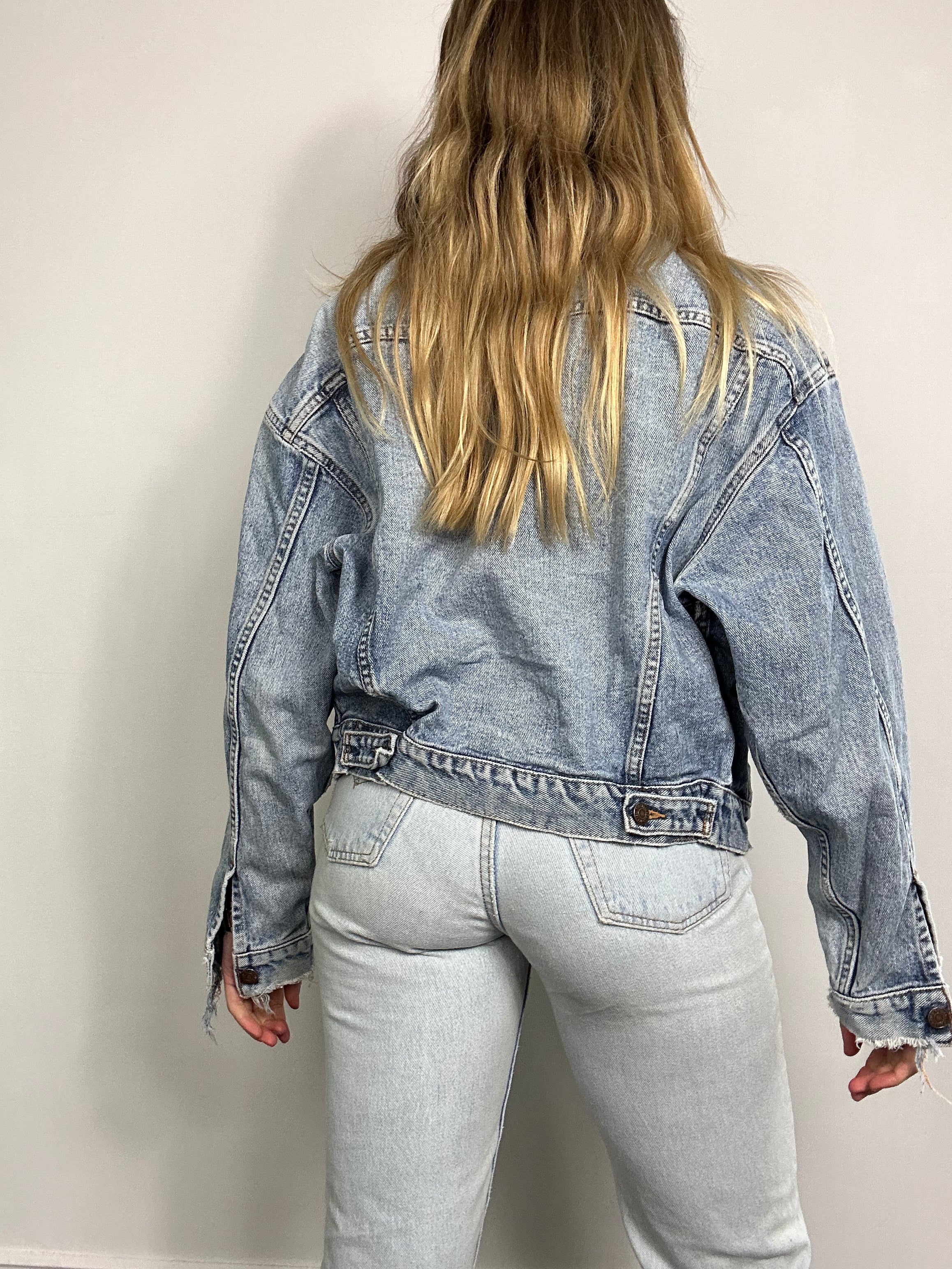 Levis Distressed Denim Jacket Size 10