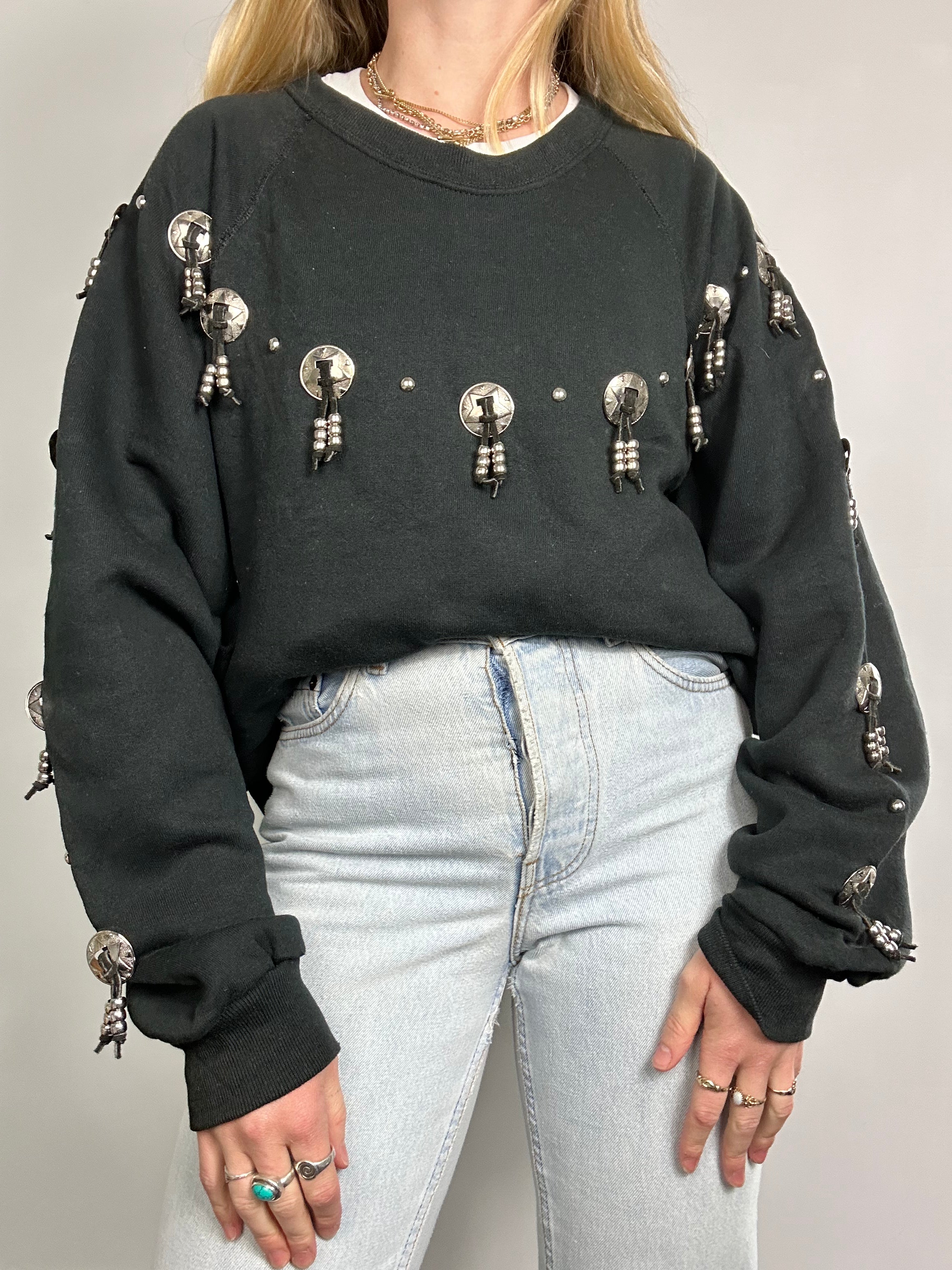 Western Embellished Sweater Size Xl