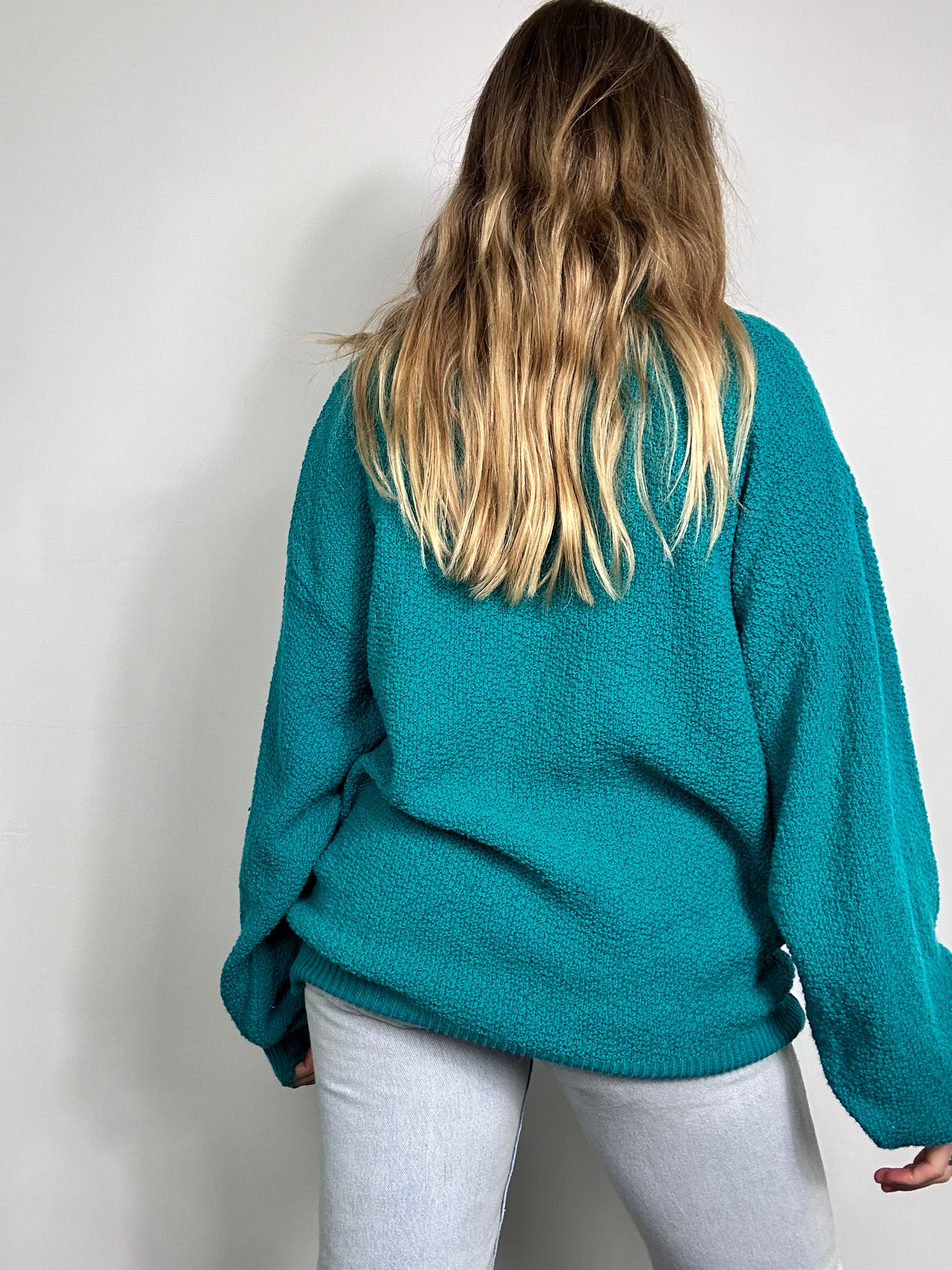 Golf Teal Knitted Sweater Size L