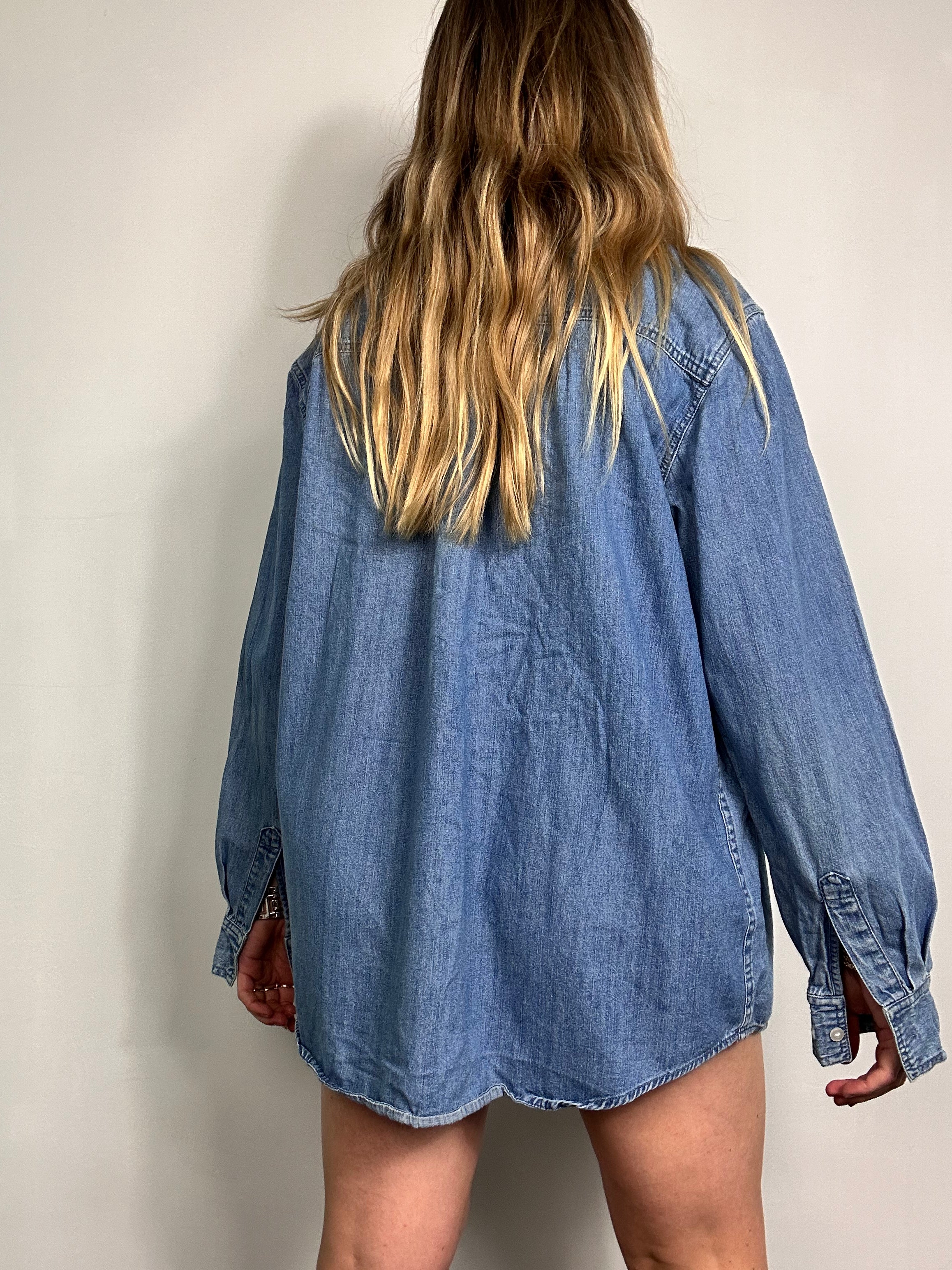 Mickey Mouse 90's Denim Shirt Size L
