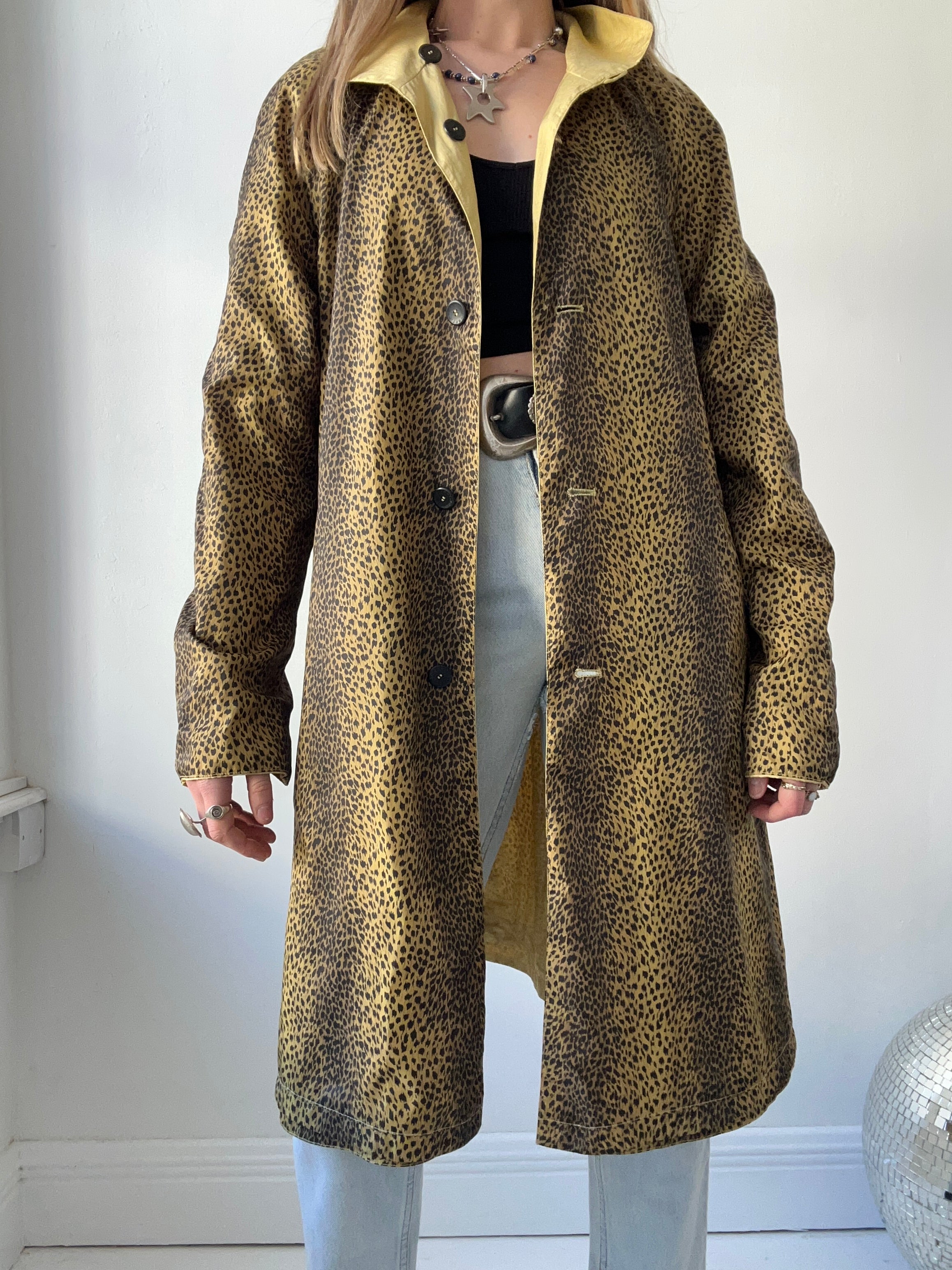 Reversible Cheetah Print 80's Jacket Size 14