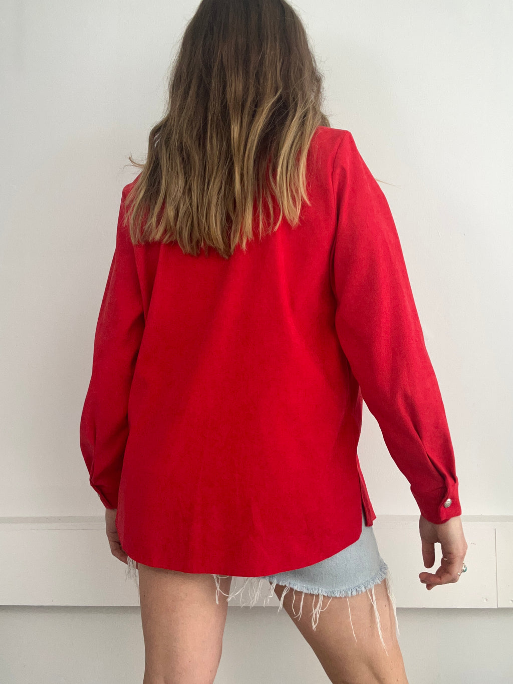 Red Corset Shirt Size M