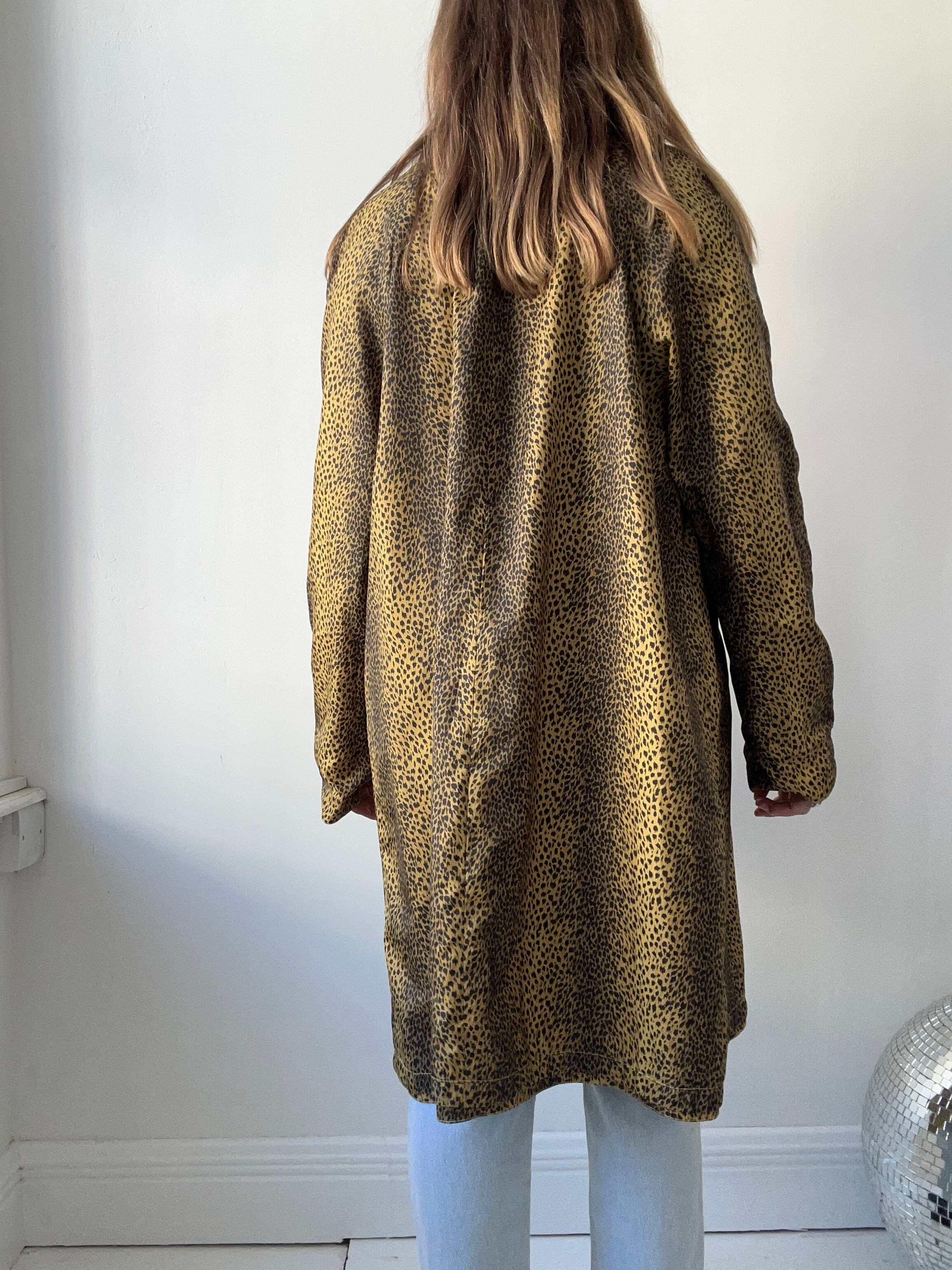 Reversible Cheetah Print 80's Jacket Size 14