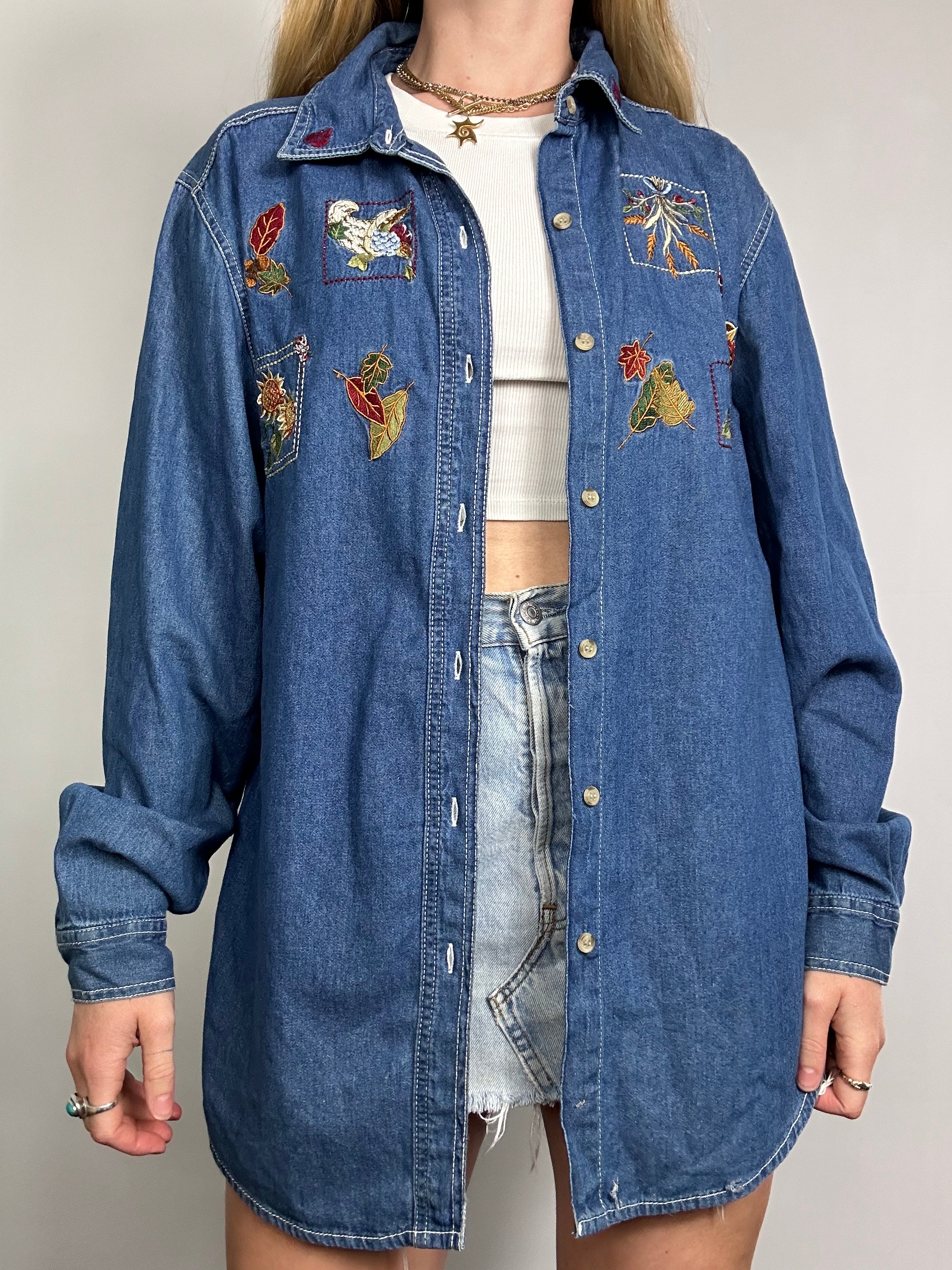 Denim 90's Autumnal Shirt Size L