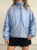 Baby Blue 80's Bomber Jacket Size M/L