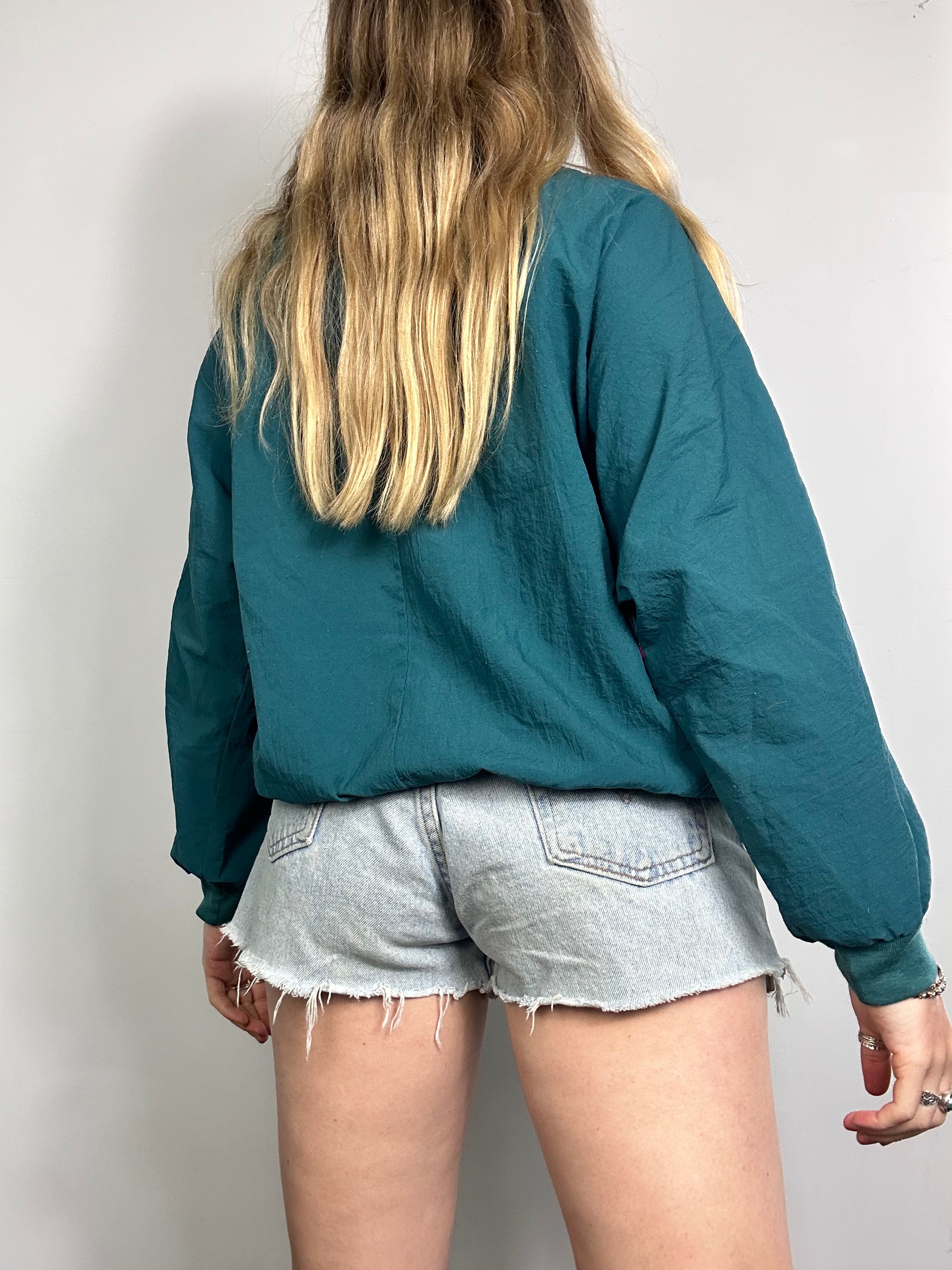Teal 80's Bomber Jacket Size M