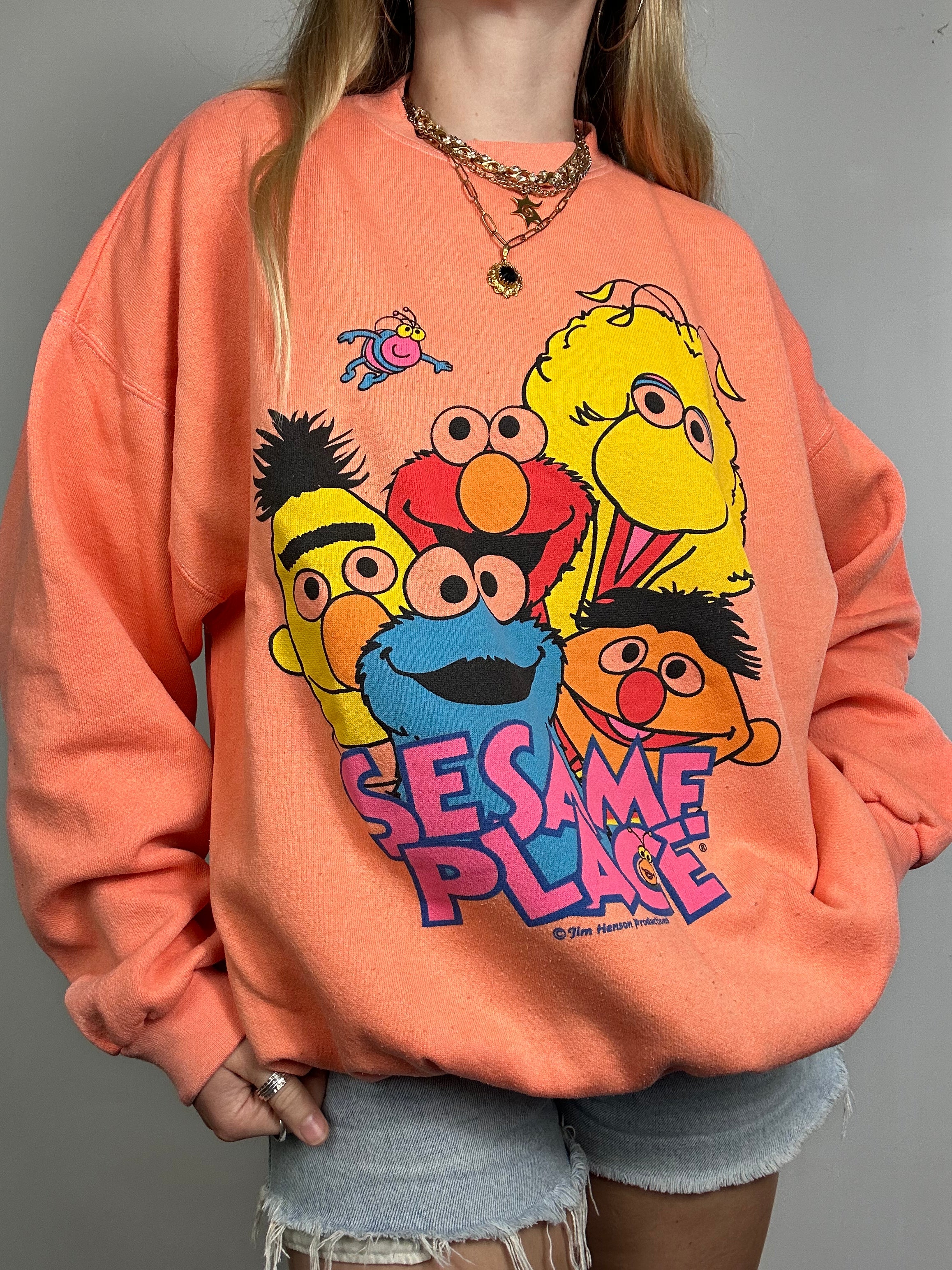 Sesame Street 90'S Sweater Size M/L