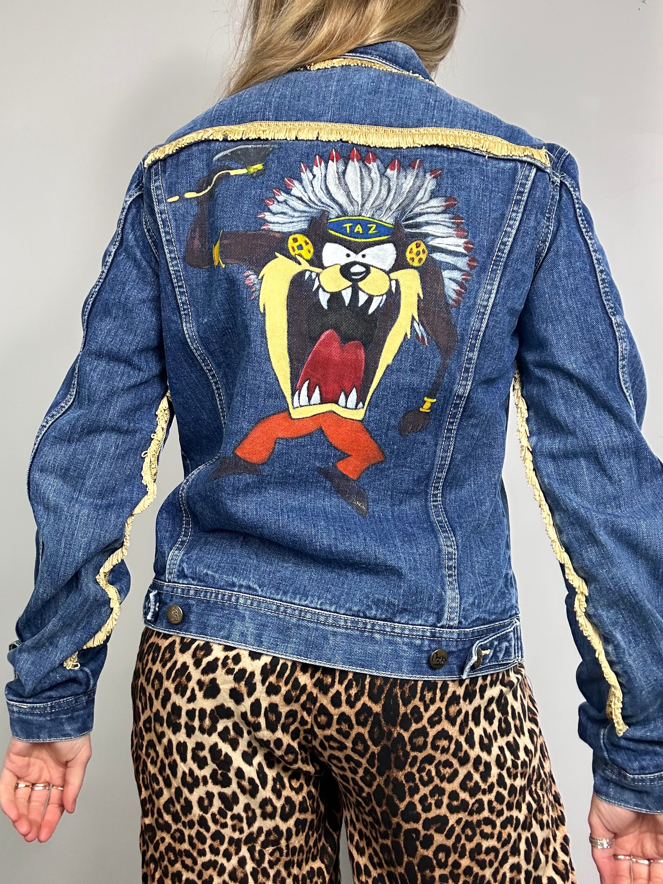 Tasmanian Devil Denim Jacket Size 8