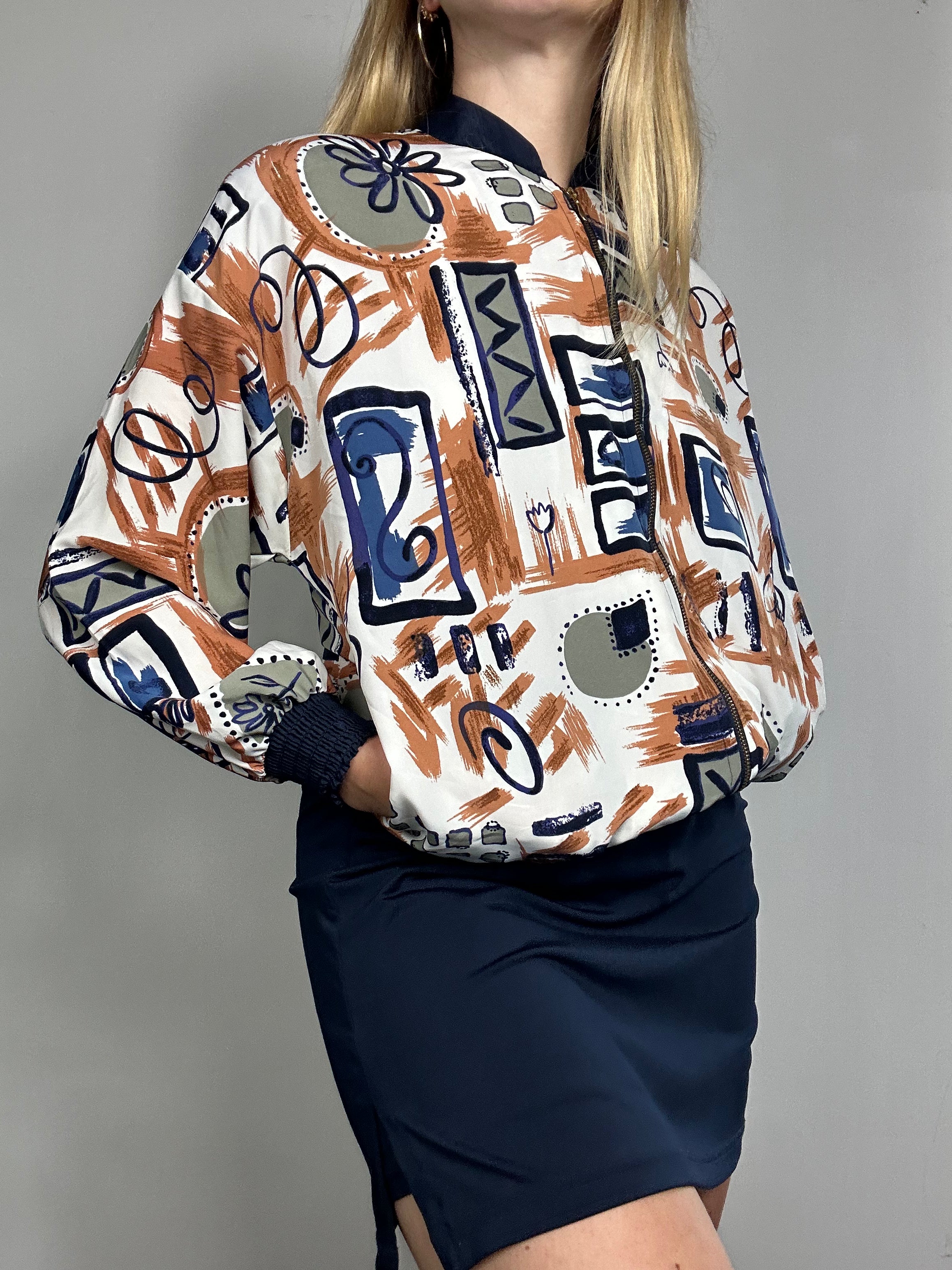 Lightweight 90's Bomber Jacket Size Xs