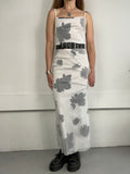 Mes White floral Cami Dress 90's Size 8