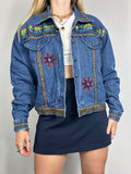 Fringed 80's Denim Jacket Size 10