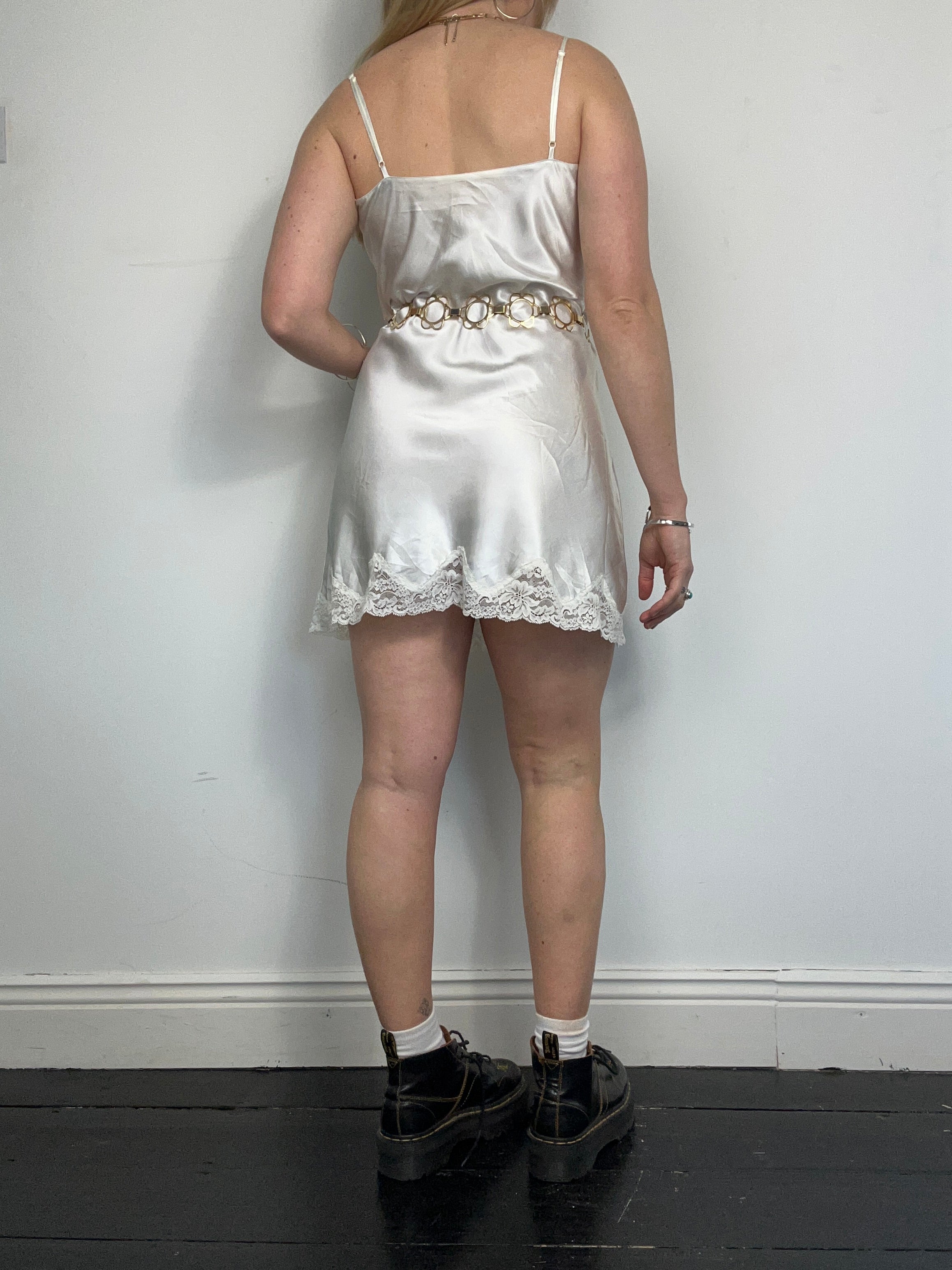 White Lace Slip Dress Size 10