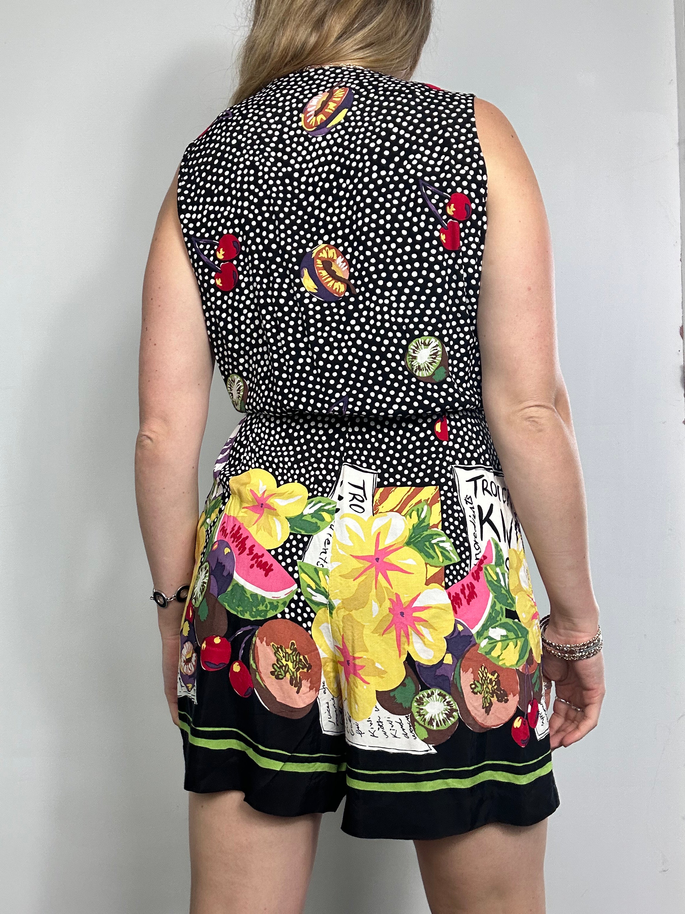 Polkadot Fruit Salad playsuit Size 12