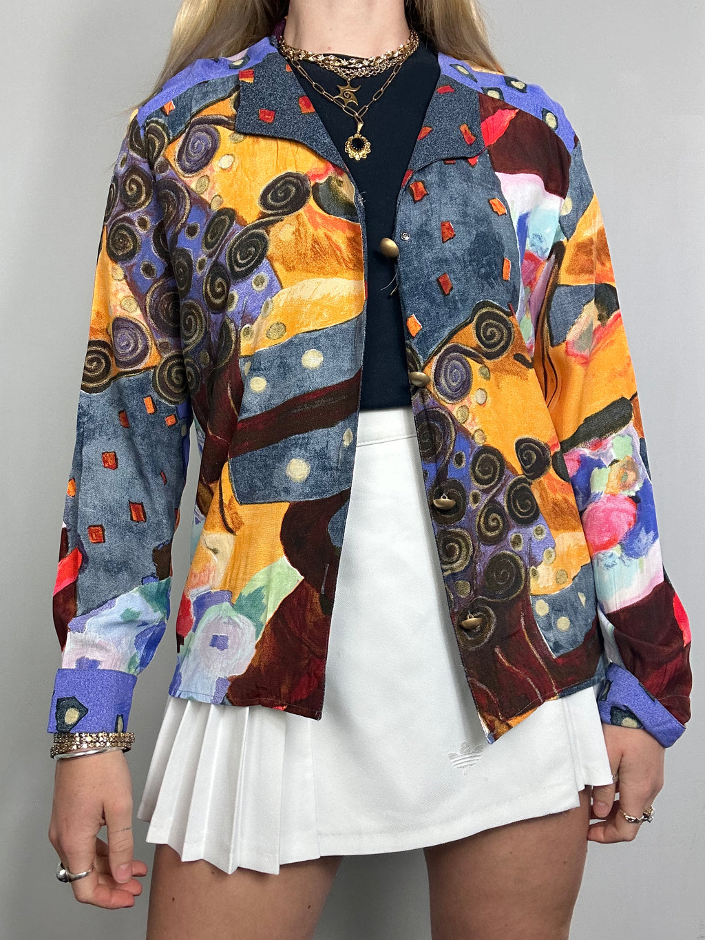 Swirl Print 90's Shirt Size 10