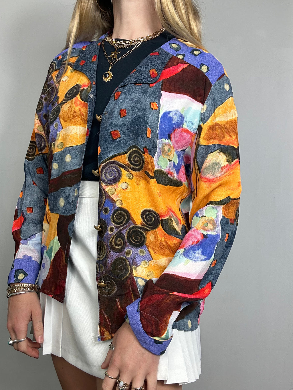 Swirl Print 90's Shirt Size 10