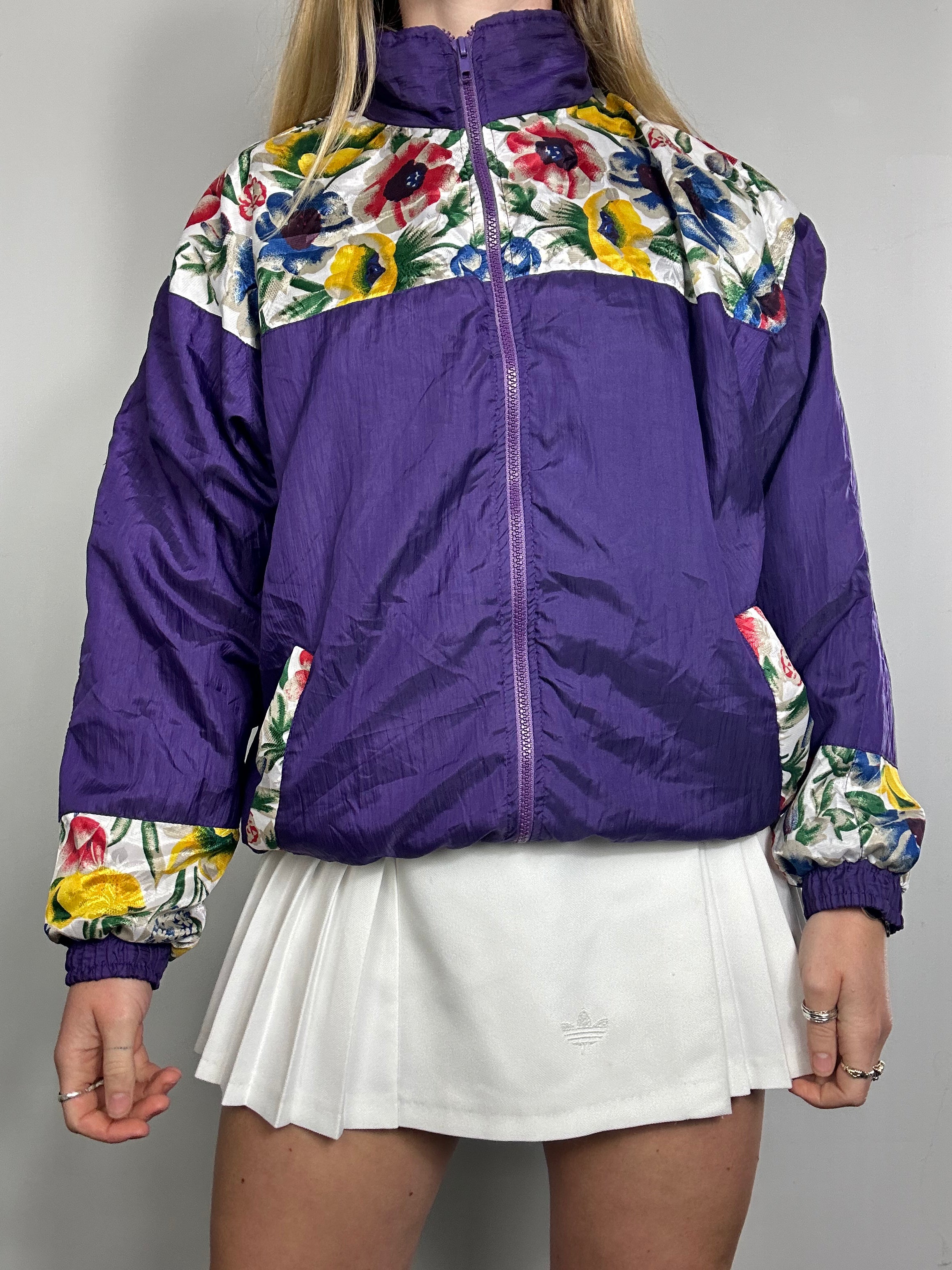 Florla 80's Purple Shell Jacket Size 10