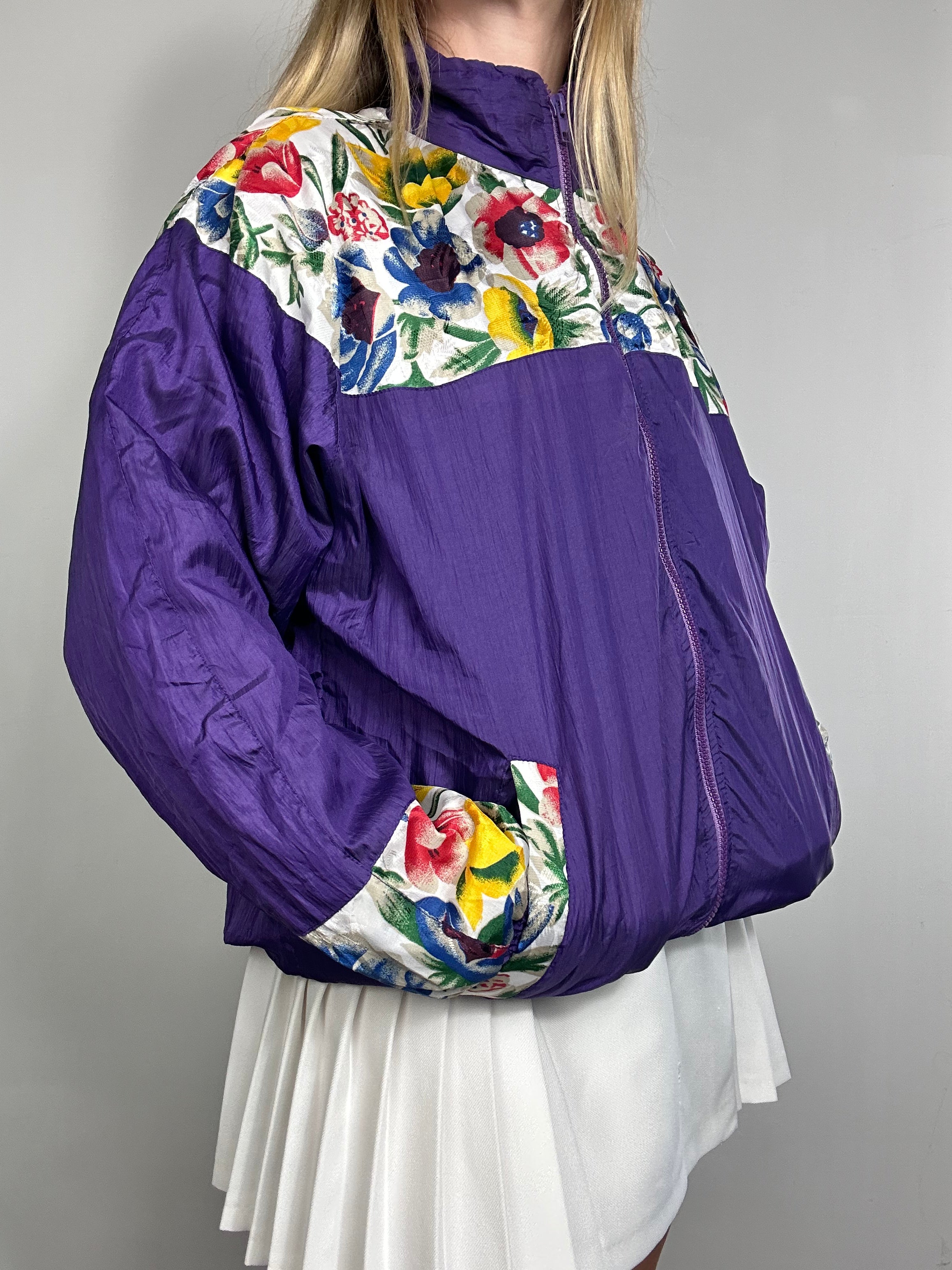 Florla 80's Purple Shell Jacket Size 10