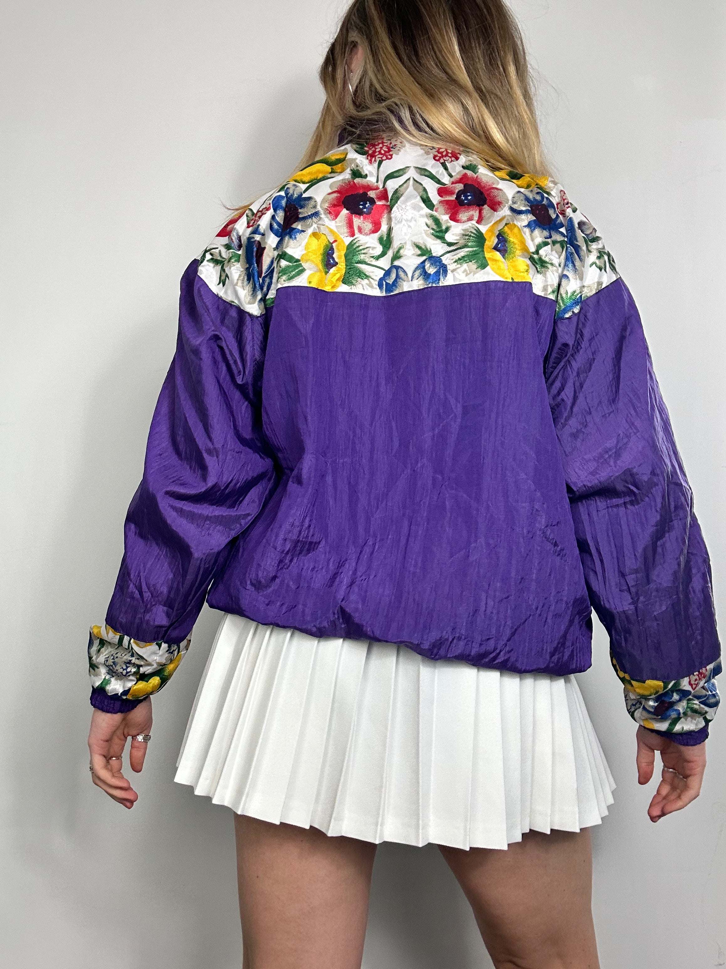 Florla 80's Purple Shell Jacket Size 10